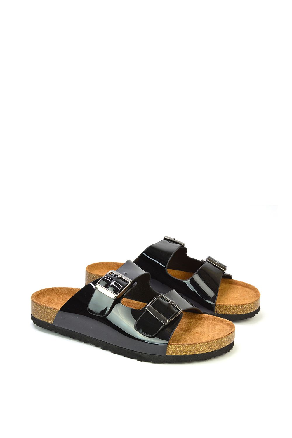 XY London 'Star' Double Strap Buckle Up Summer Slip On Flat Sandals image 4