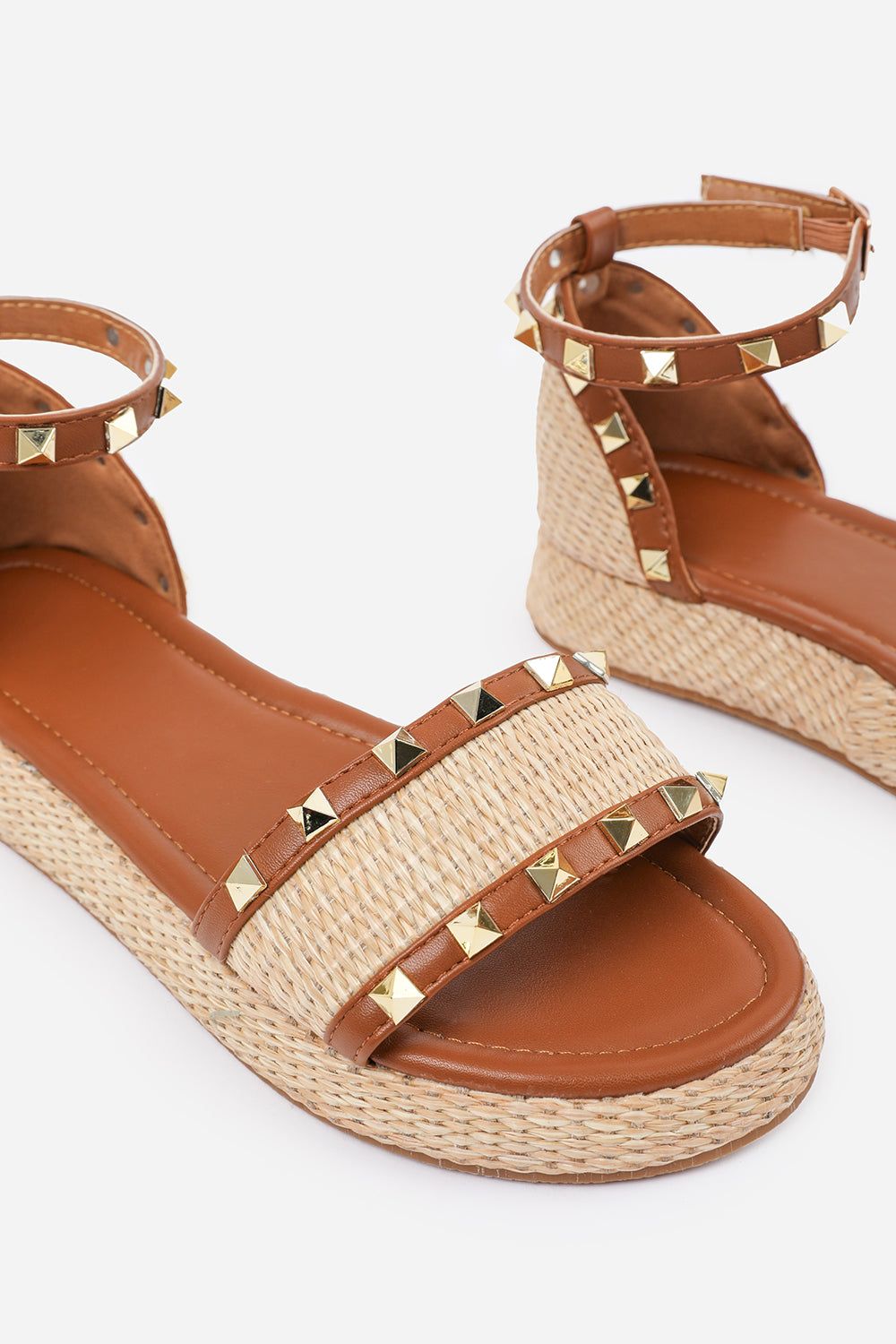 Where's That From 'Katara' Studded Gladiator Braided Strap Espadrille Flatform image 4