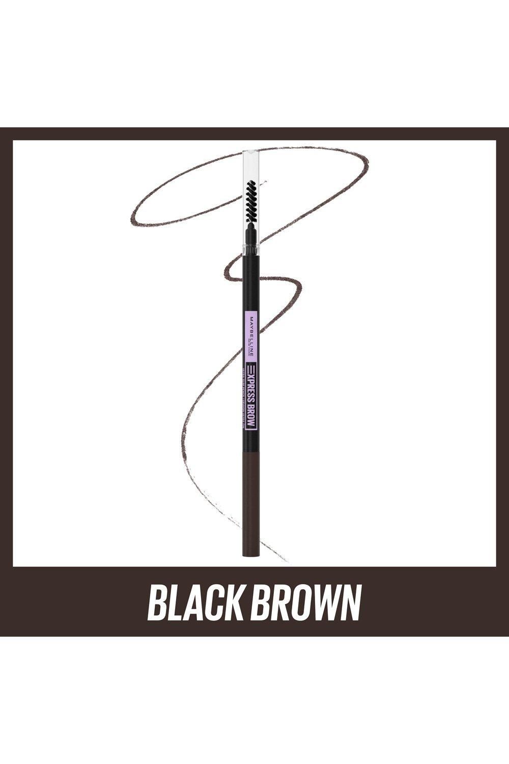 Maybelline Express Brow Ultra Slim Defining Natural Fuller Looking Brows Eyebrow Pencil Black Brown image 2