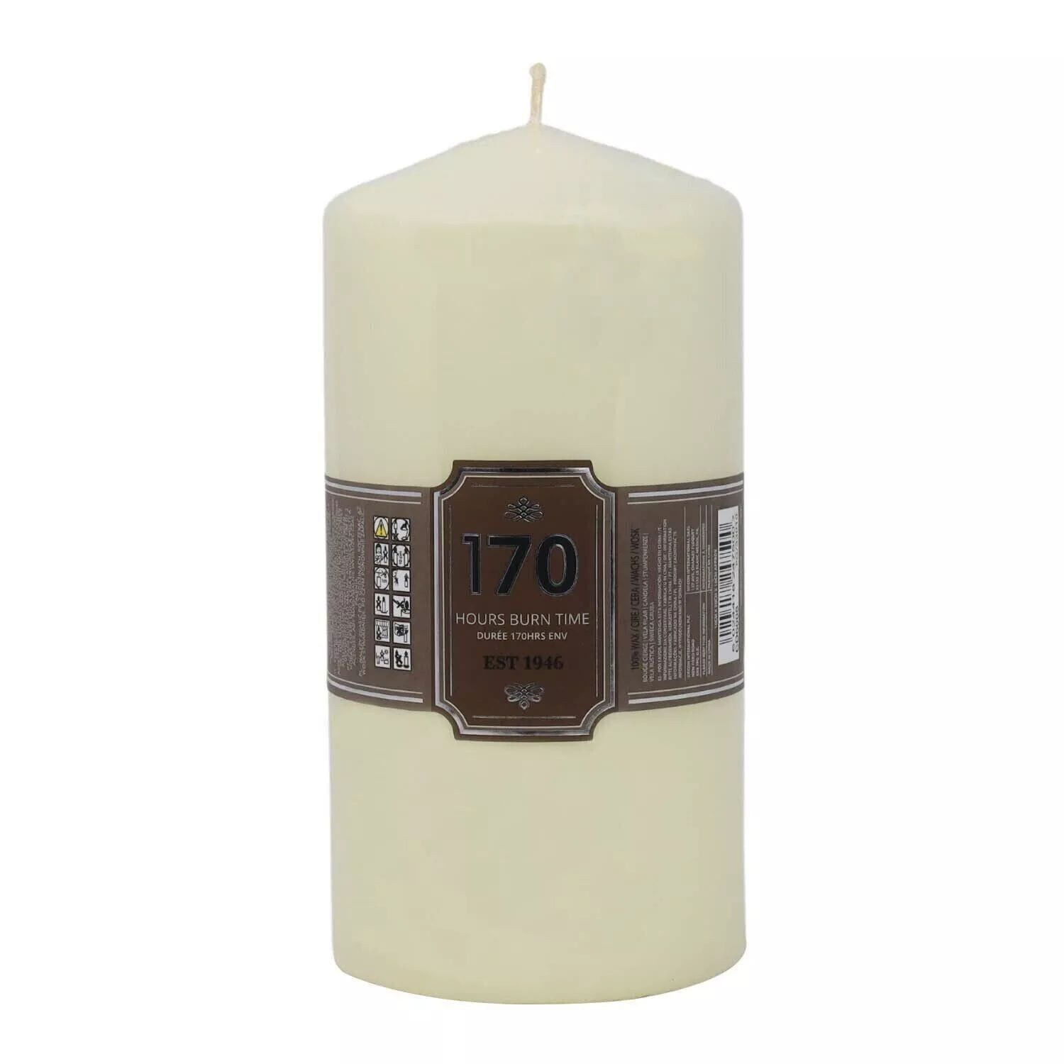 Marco Paul Ivory Large Pillar Candle Church Candle Unscented Candle 20cm image 2