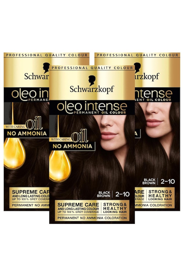 Schwarzkopf Oleo Intense 2-10 'Oil Colour' No Ammonia Permanent 3 Pack