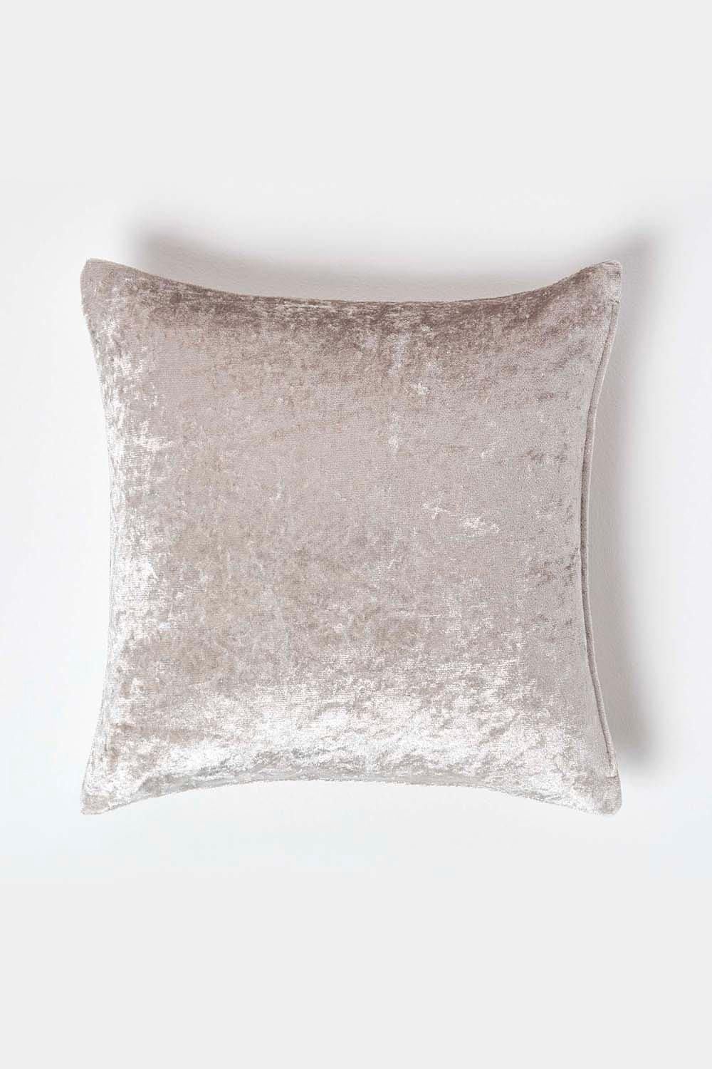 Homescapes Luxury Crushed Velvet Cushion Cover image 1