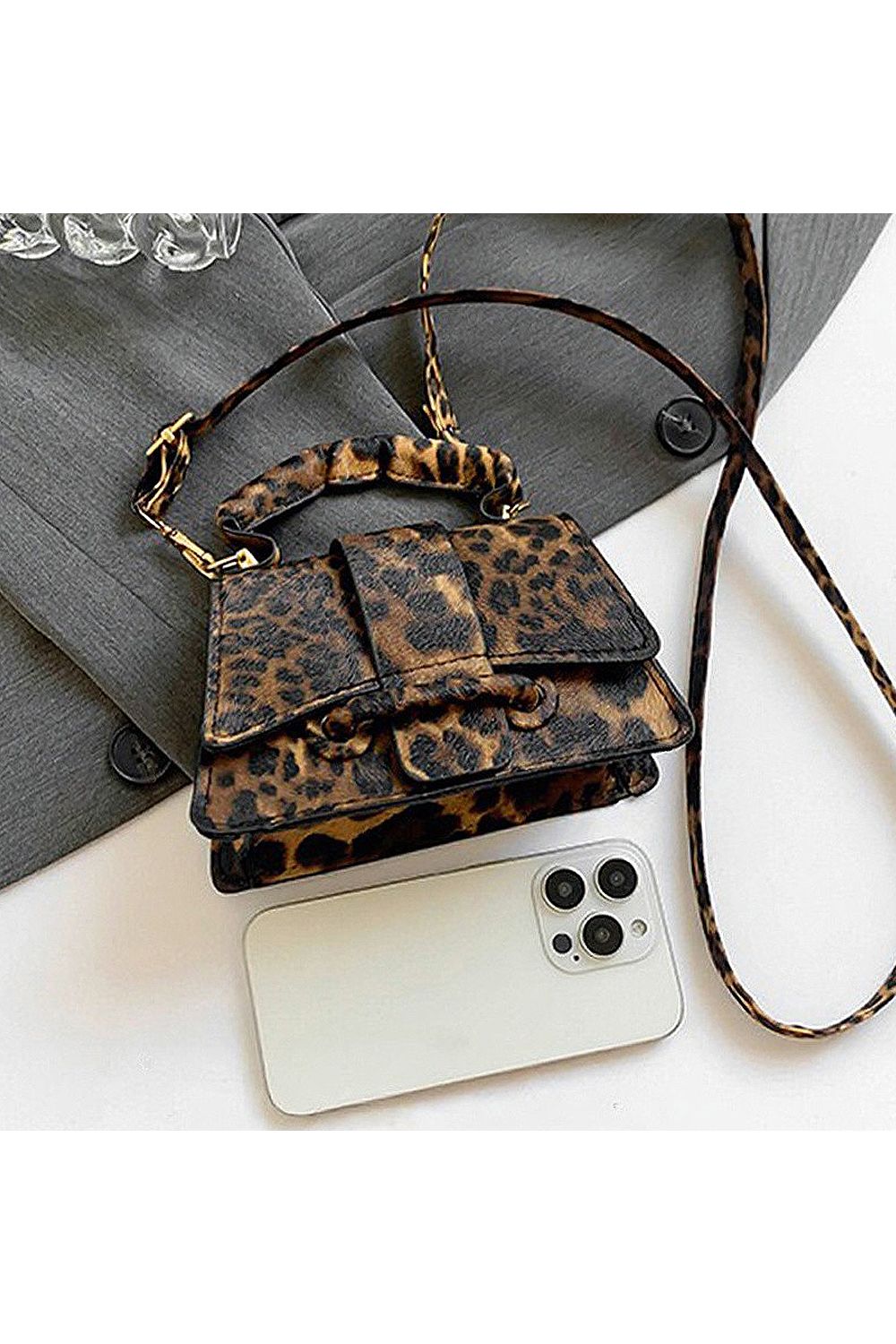 XY London 'Felicia' Mini Handbag with Crossbody Strap and Magnetic Closure image 4