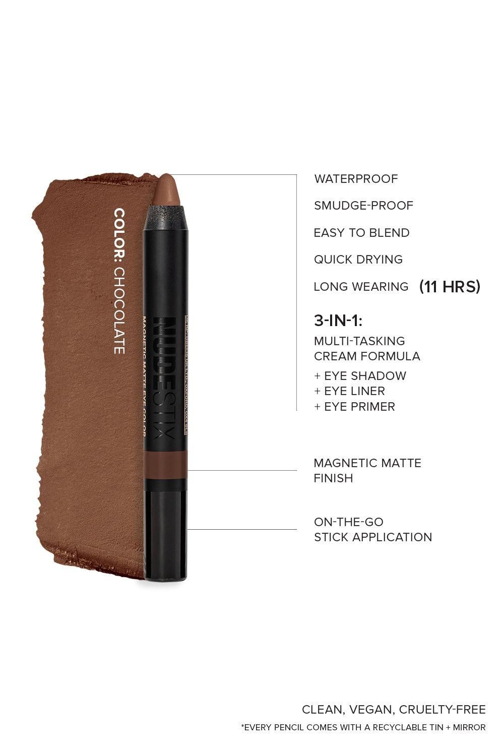 Nudestix Magnetic Matte Eye Colour Chocolate image 3