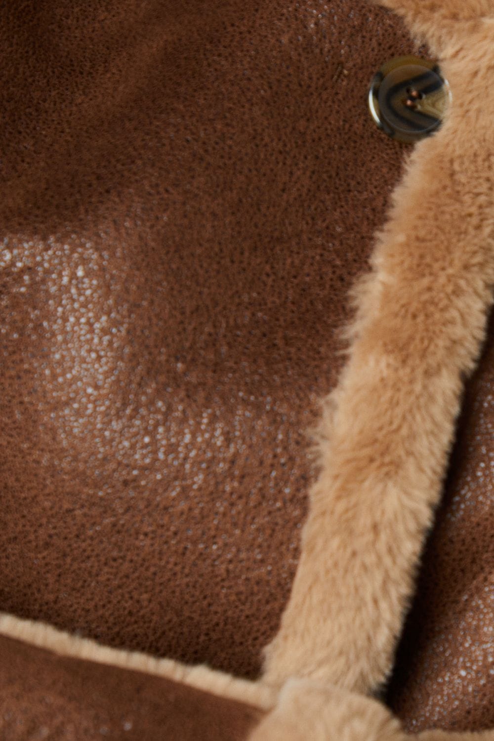 Dorothy Perkins Brown Suede Cropped Aviator Jacket Brown image 5