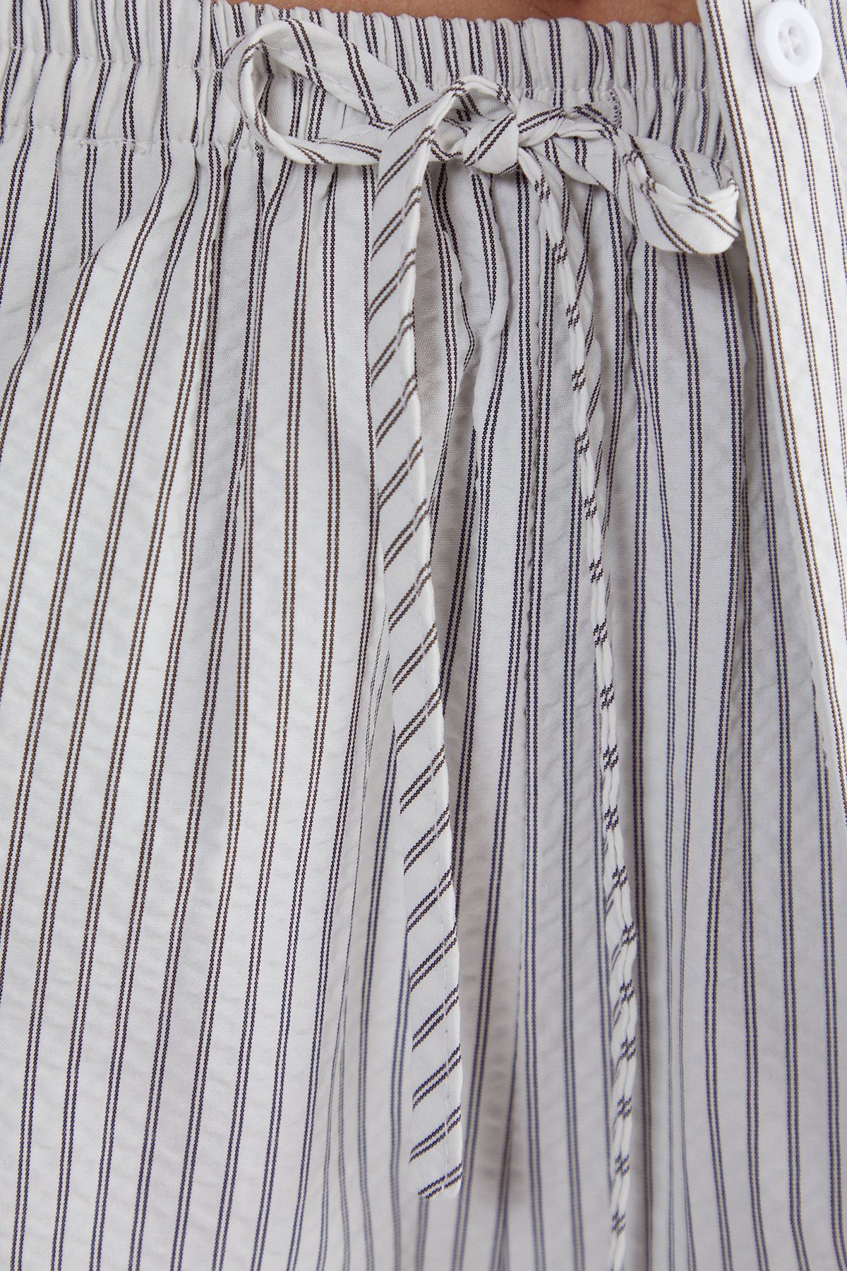 NastyGal Stripe Straight Leg Pant Ecru image 5