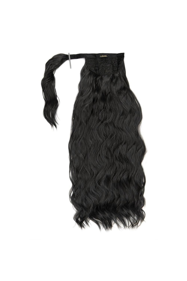 Lullabellz Grande 26" Textured Wave Wraparound Pony Natural Black