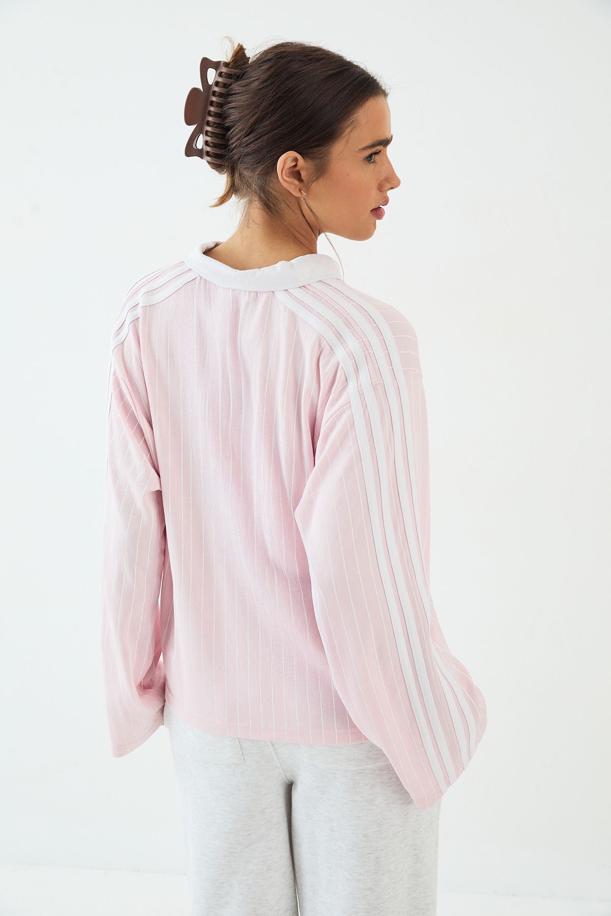DSGN Studio DSGN Studio Football Jersey Long Sleeve T-Shirt Light Pink image 2