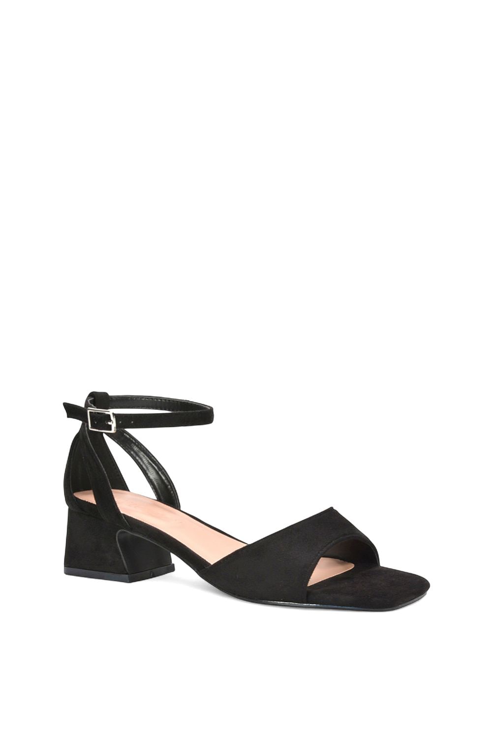XY London 'Hayley' Strappy Block Low Heel Sandals With Cut Out image 2