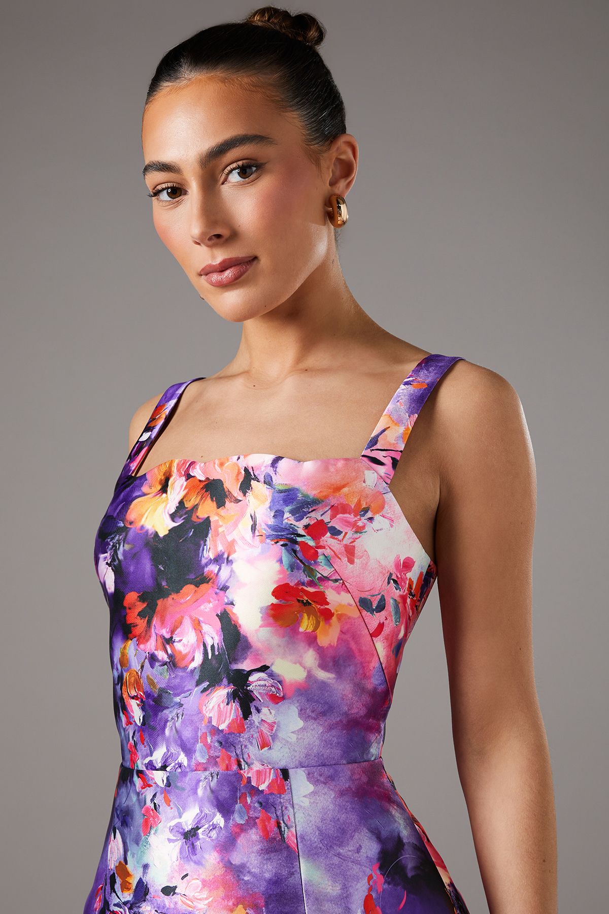 Coast Printed Twill Mini Dress Multi image 3