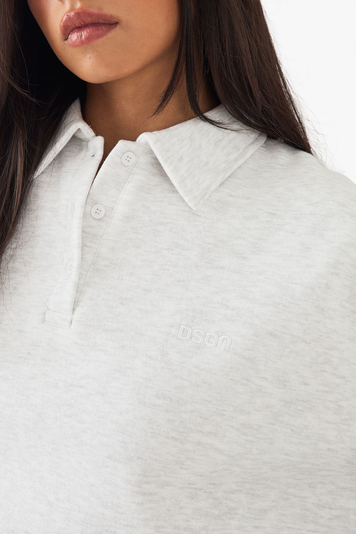 DSGN Studio DSGN Studio Collared Oversized Sweatshirt Ash Grey image 4