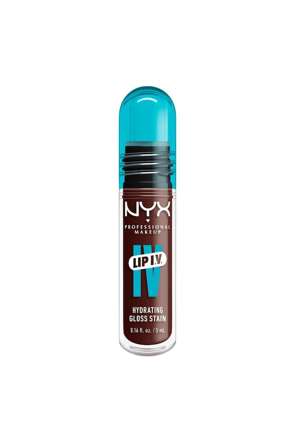 NYX Professional Makeup Lip IV Hydrating Gloss Stain, Lip Gloss 5ml Mocha Me Wet