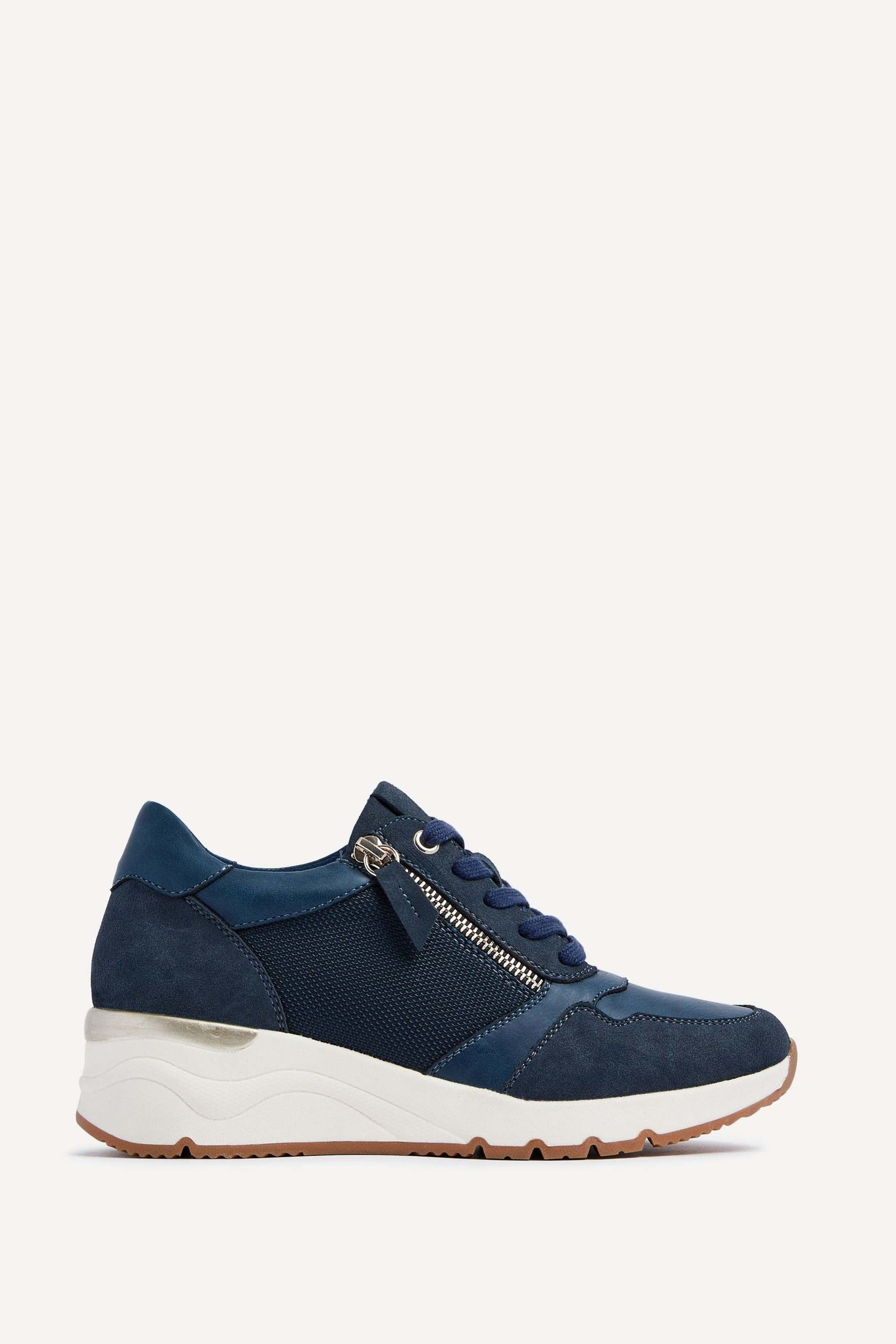 Linzi Luca Navy Wedge Trainers
