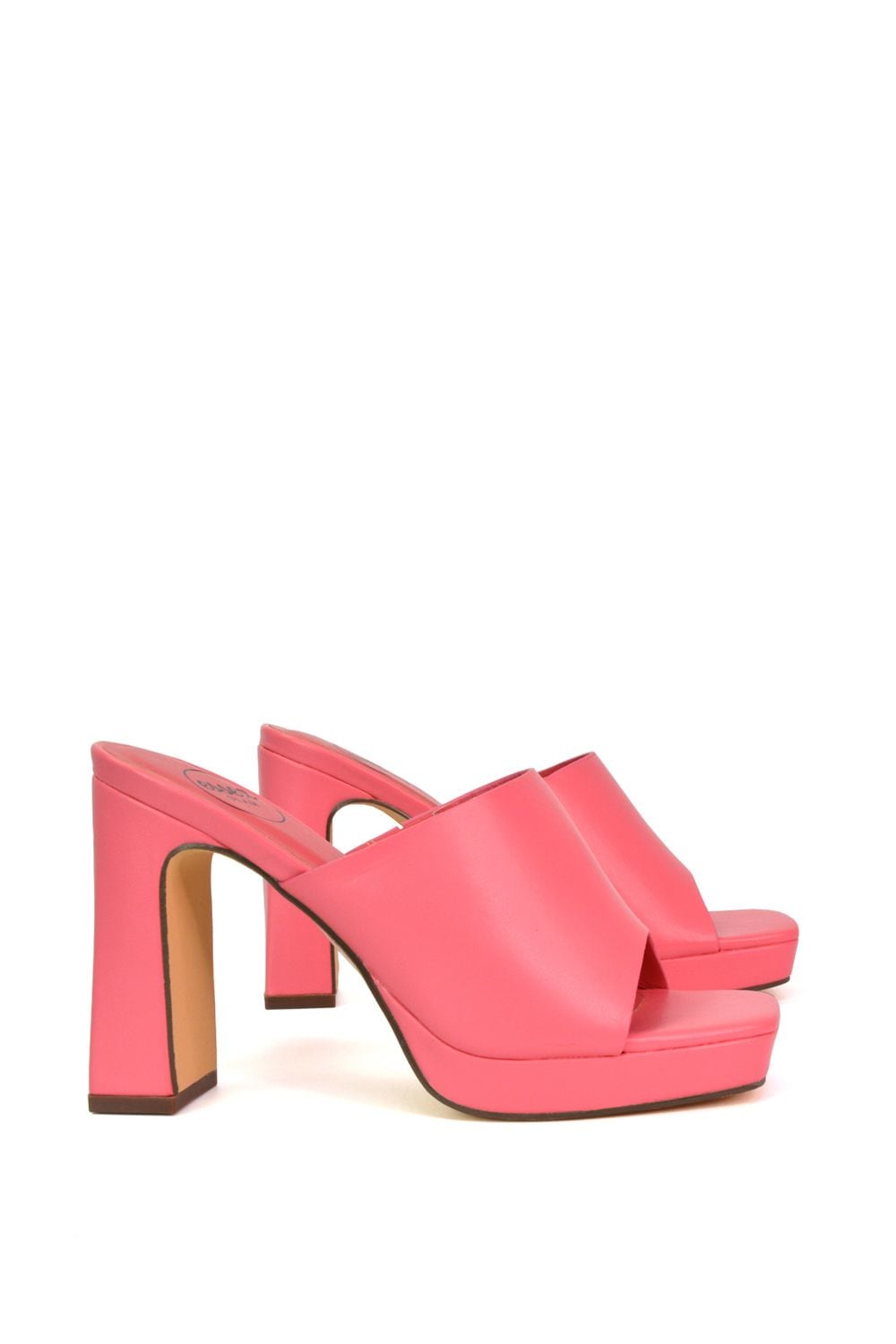 XY London 'Presley' Square Toe Strappy Platform Block High Heel Mule Sandals image 2