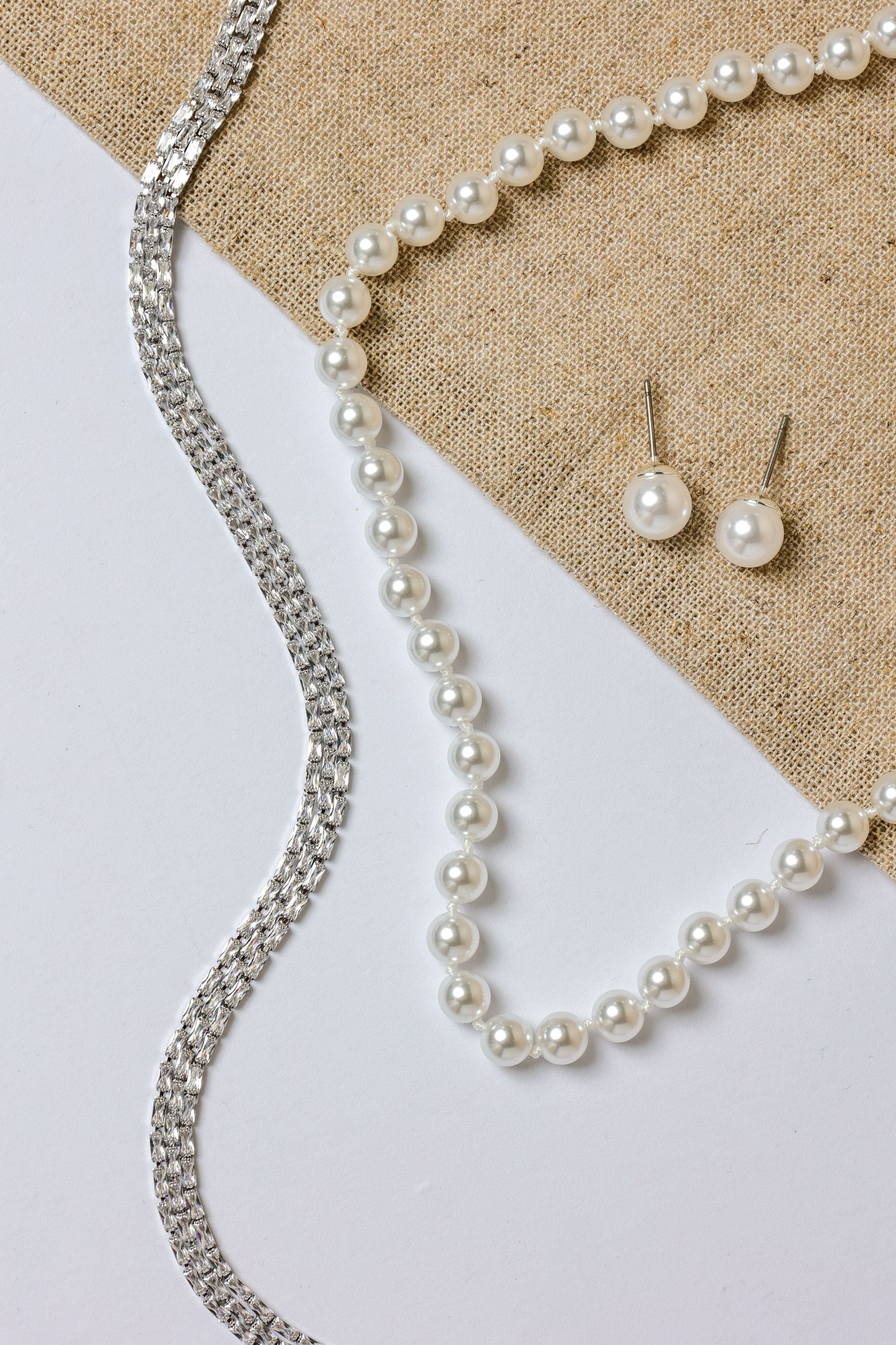 Jon Richard Silver Plated 6mm Knotted Pearl Necklace image 3