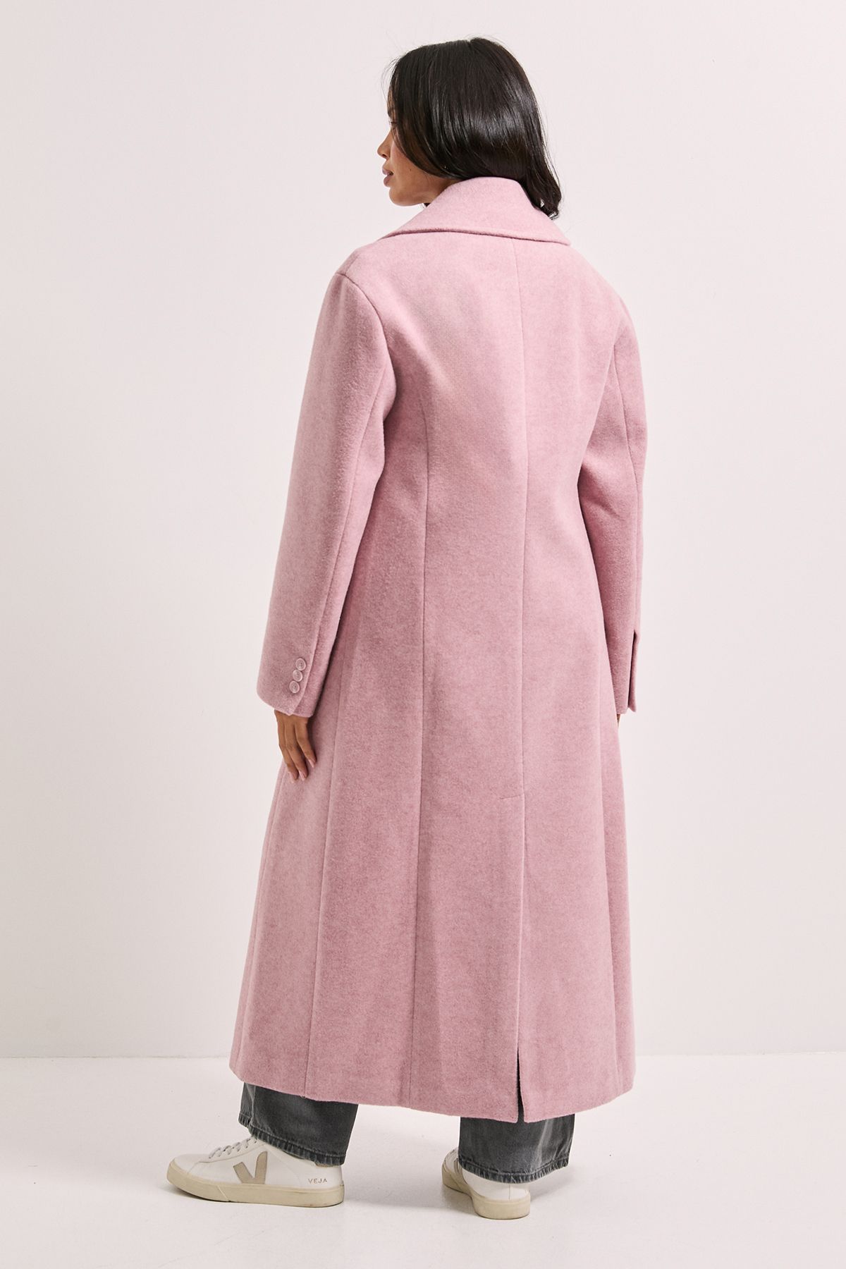 Dorothy Perkins Brushed Relaxed Longline Coat Pink image 3