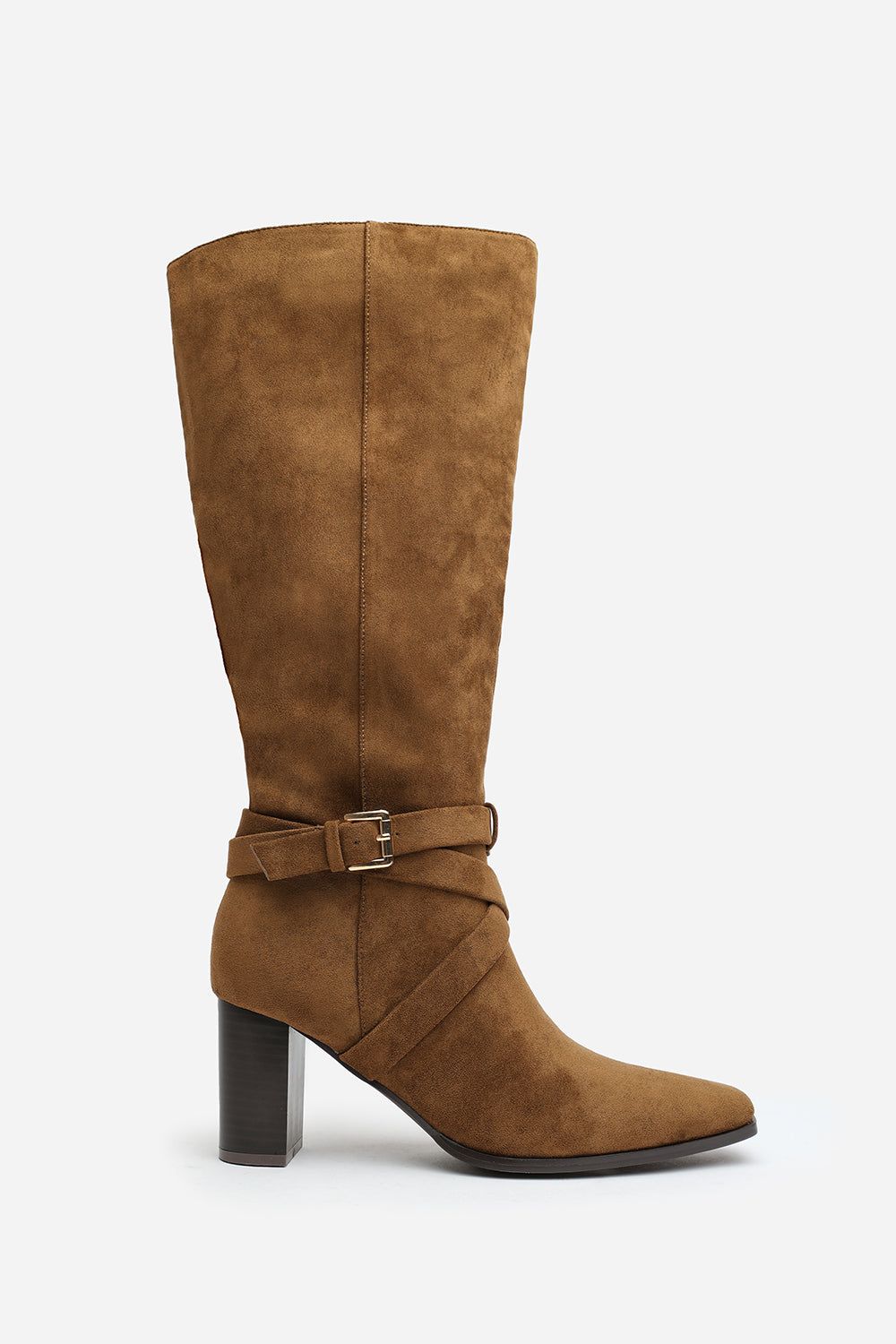 Where's That From 'Tamsin' Knee High Boots With Wrap Buckle Strap image 2