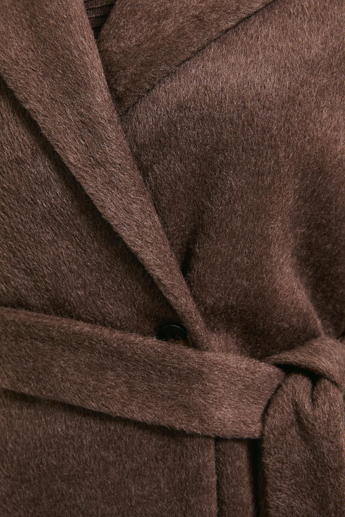 Dorothy Perkins Longline Belted Coat Chocolate image 5