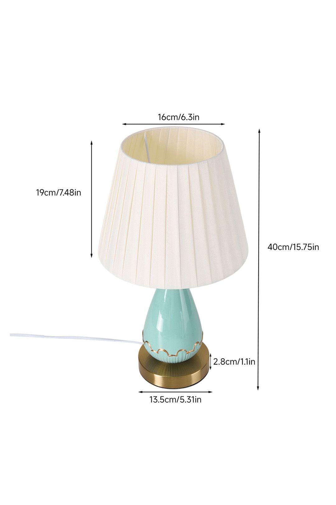 Living and Home Ceramic & Iron Table Lamp with 5W Bulb image 4