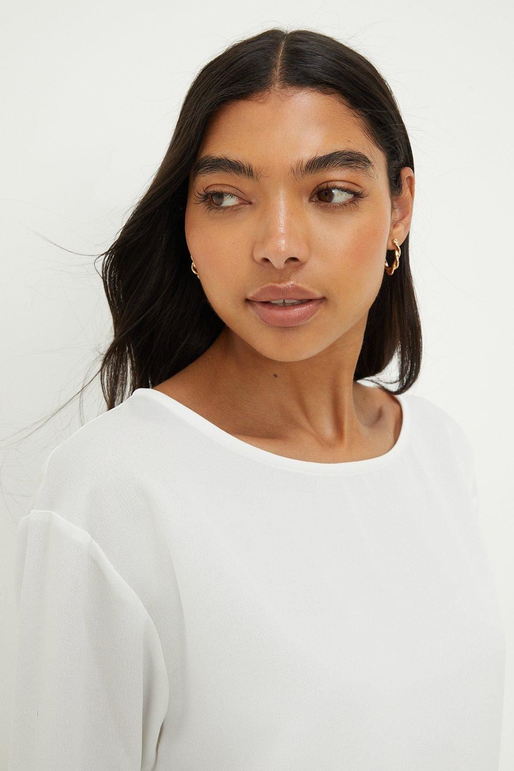 Dorothy Perkins Flowing Satin Blouse Ivory image 4