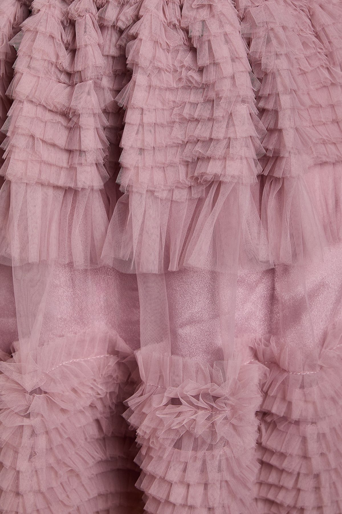 Coast Long Sleeve Mesh Wrap Top Mini Dress Lilac image 5