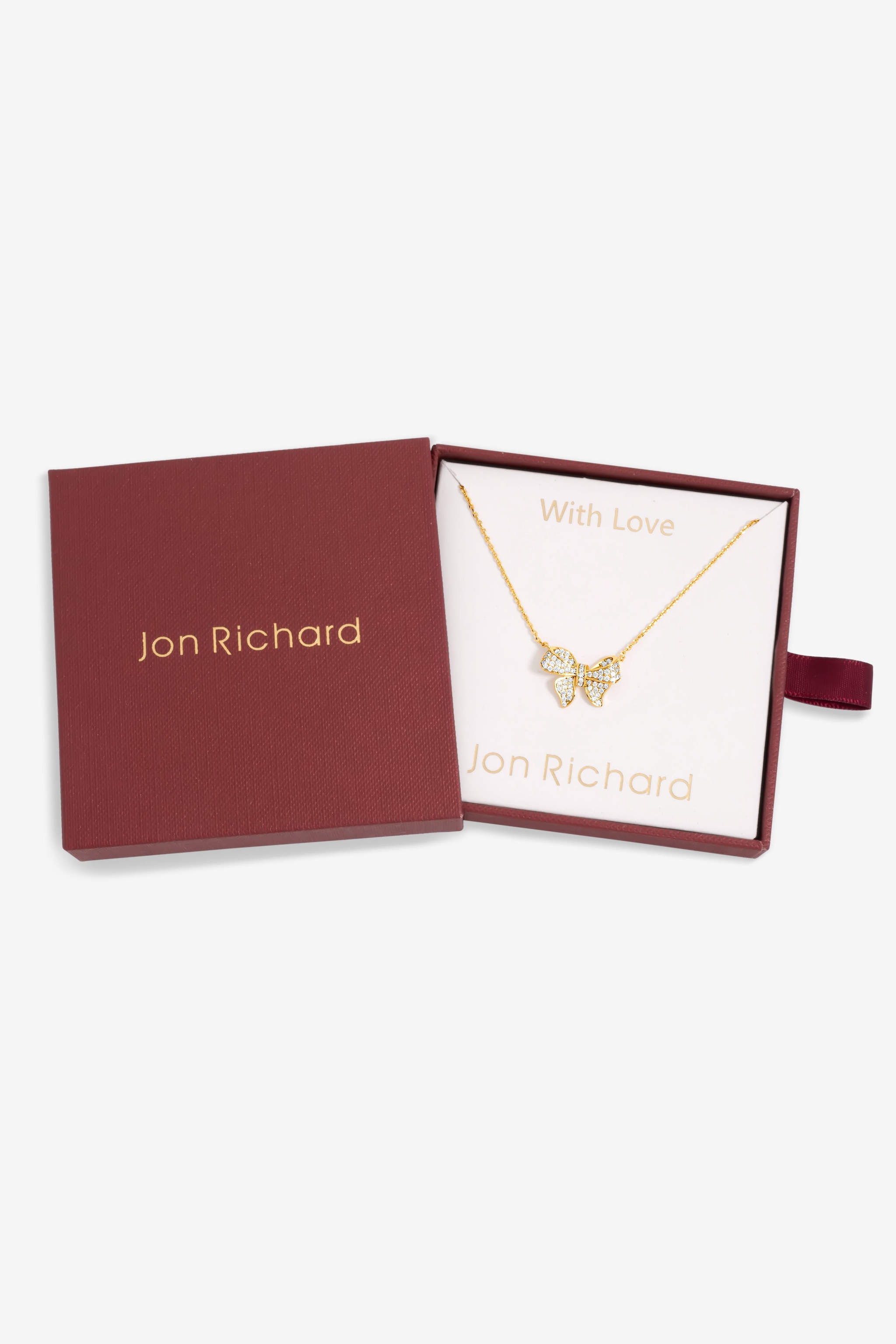 Jon Richard 18K Gold Plate Bow Pendant - Gift Box image 1