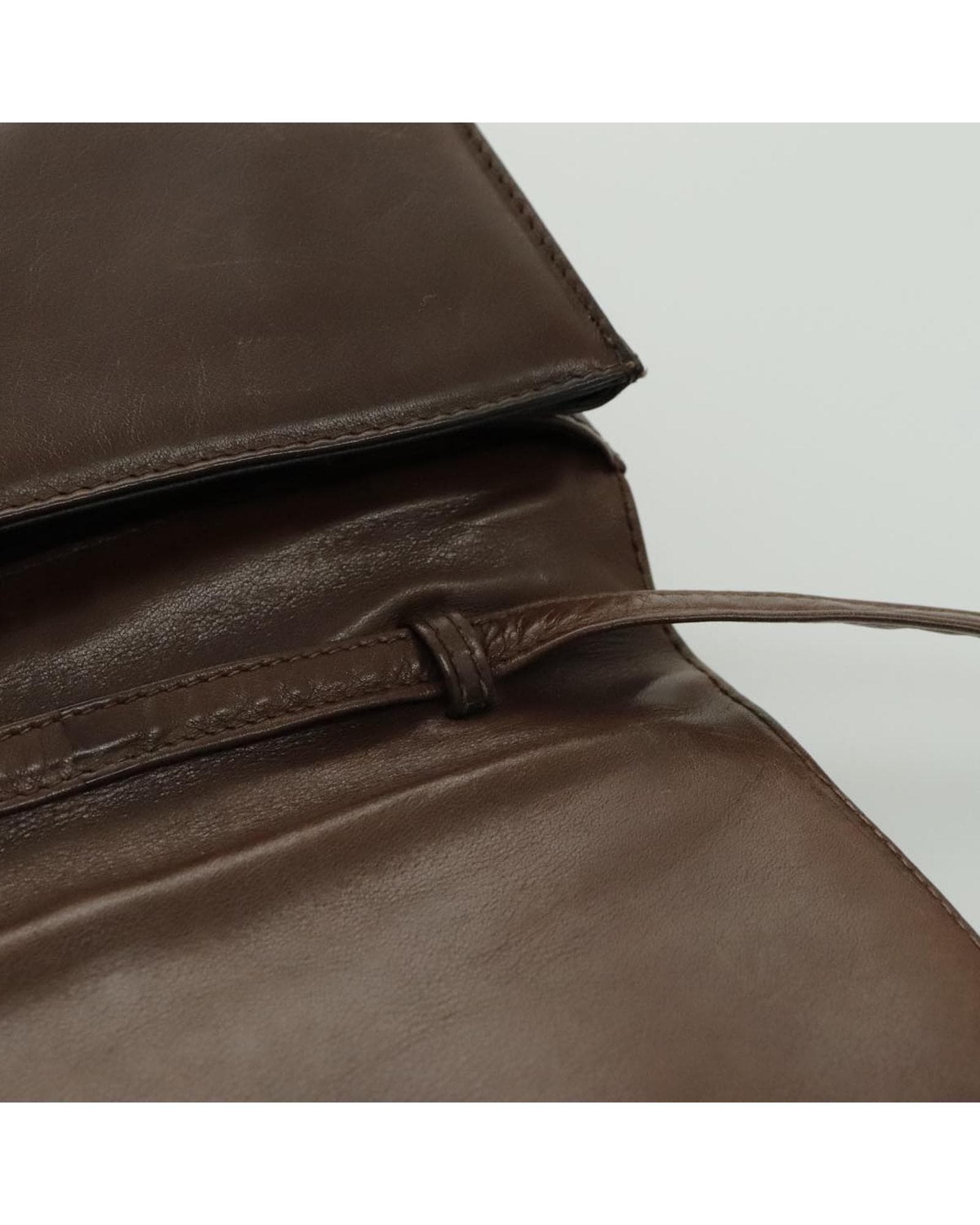 Valentino Preloved Leather Bow Detail Shoulder Bag Wo - Brown image 10