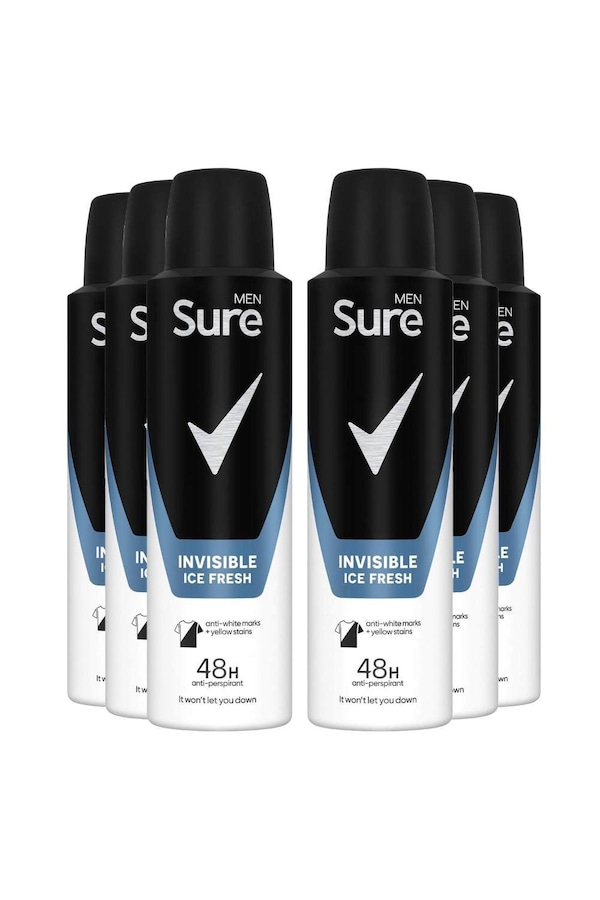Sure Alcohol-Free Men Motion Sense 'Body Spray Deodorant', 6x150ml