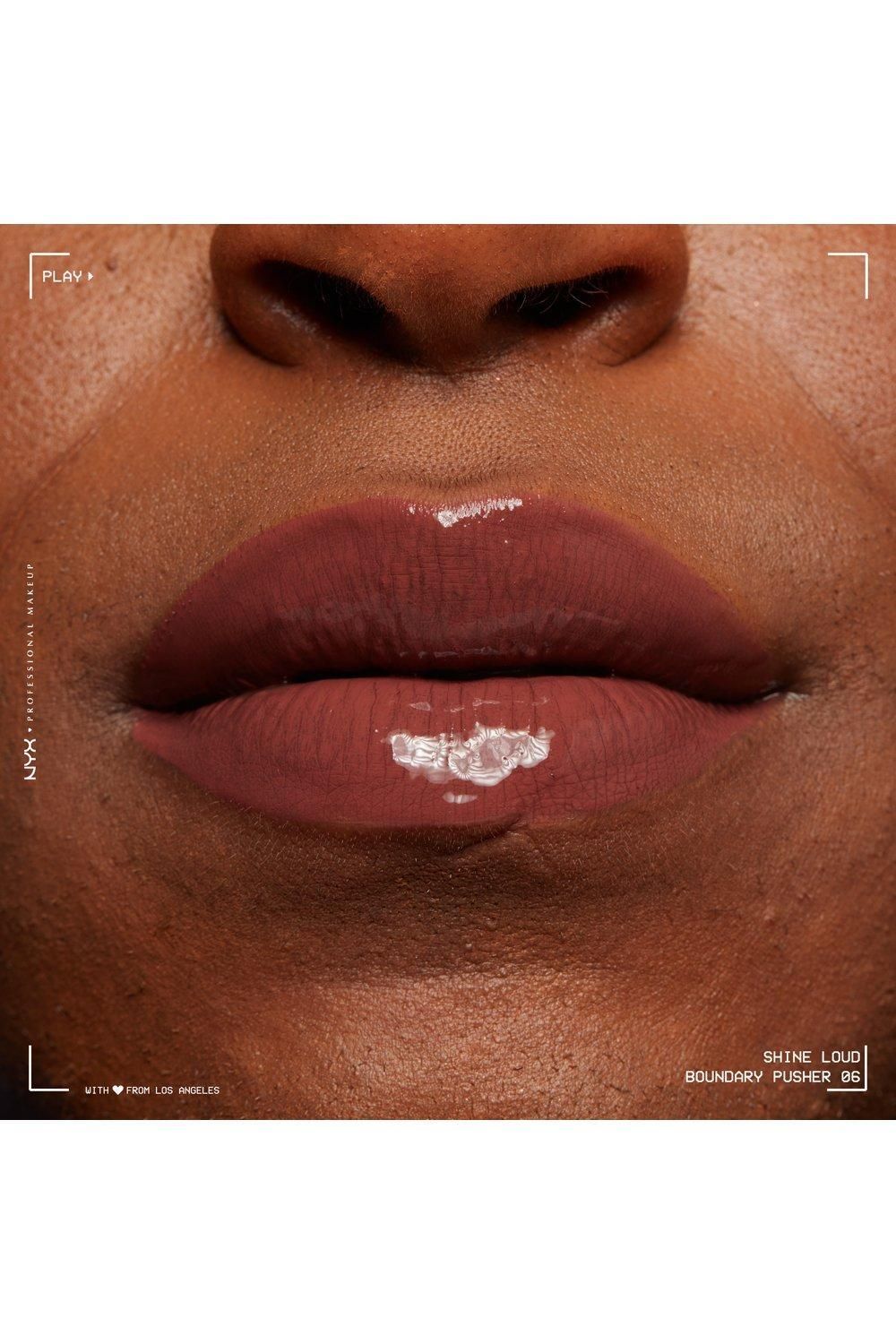 NYX Professional Makeup Shine Loud High Pigment Long Lasting Lip Shine Lip Gloss Boundary Pusher image 3