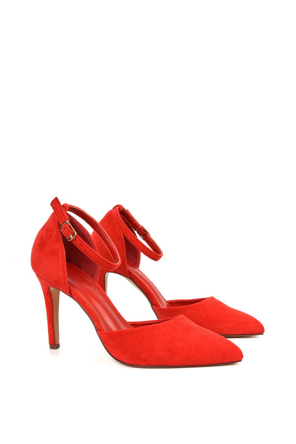 XY London 'Claire' D'Orsay Point Toe Ankle Strap Stiletto Heel Court Shoes image 3