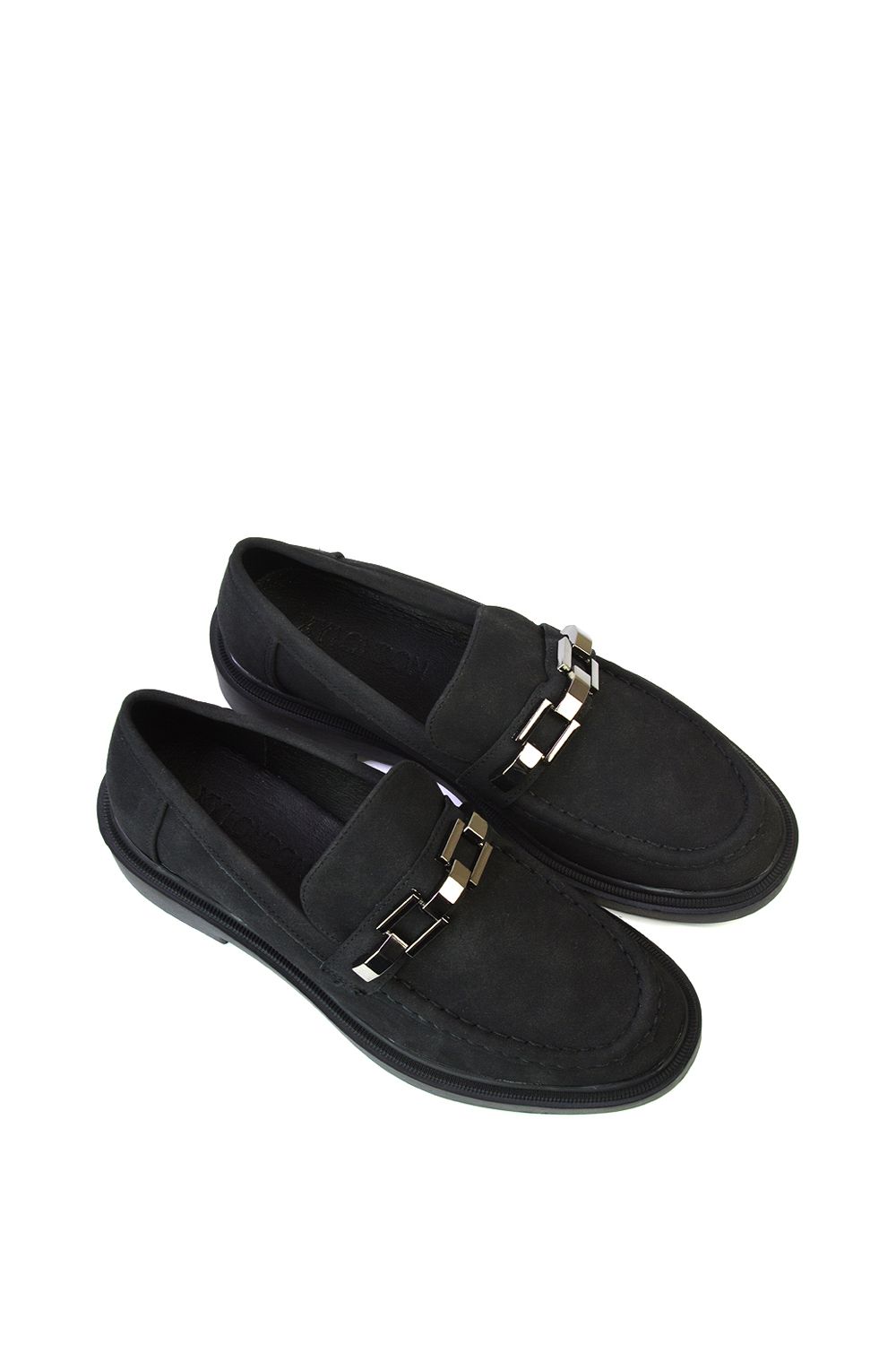 XY London 'Dakoa' Gold Chain Back to School Chunky Loafer Shoes image 4
