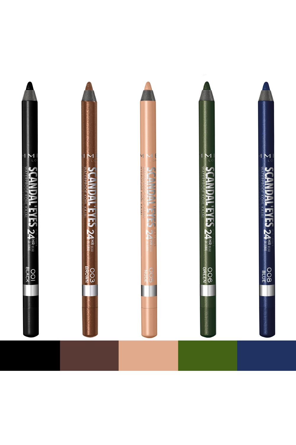 Rimmel London Scandaleyes Waterproof Kohl Kajal Liner 1.3g Blue image 3