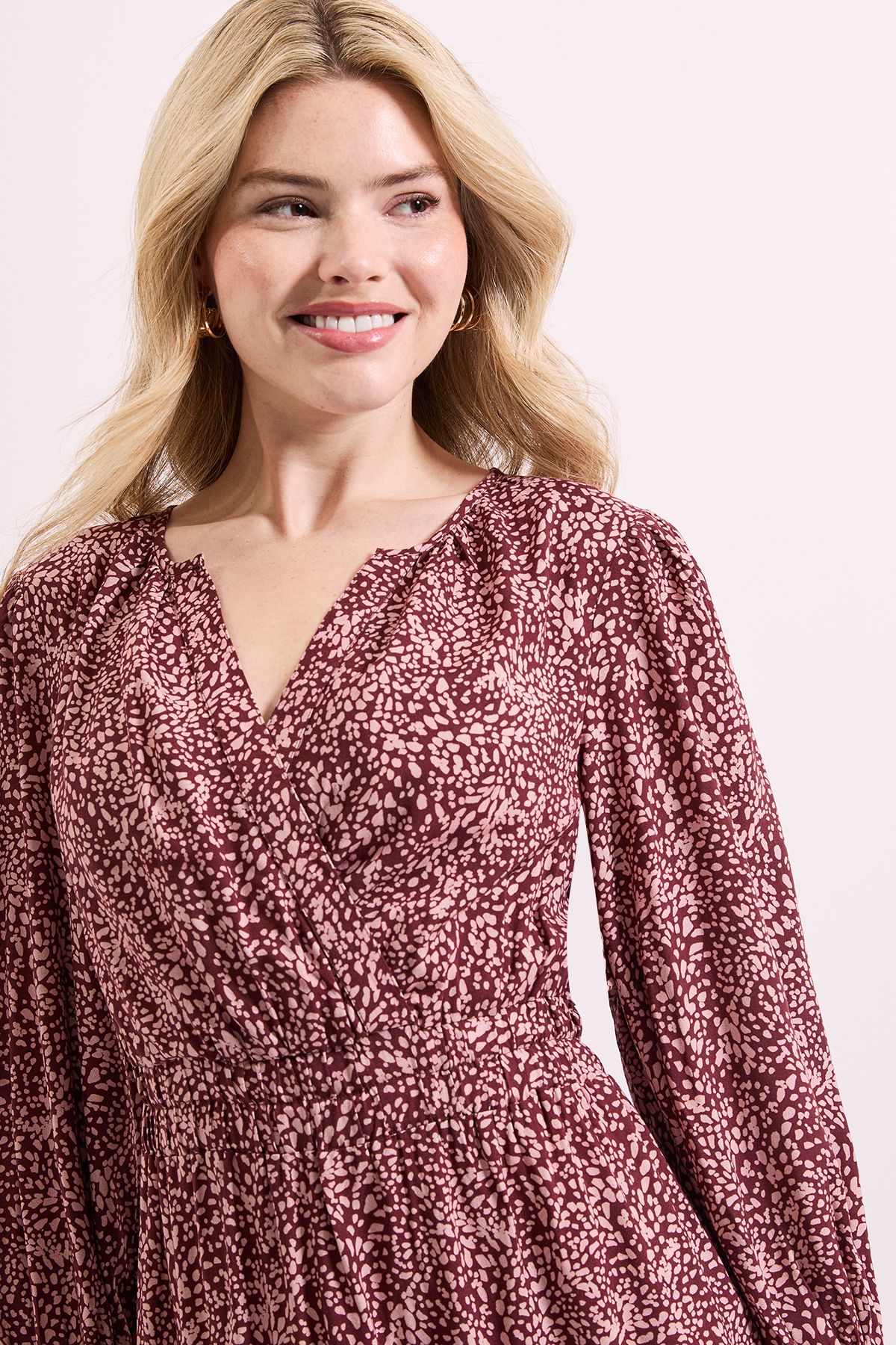 Dorothy Perkins Animal Wrap Front Tiered Skirt Midaxi Dress Animal image 3