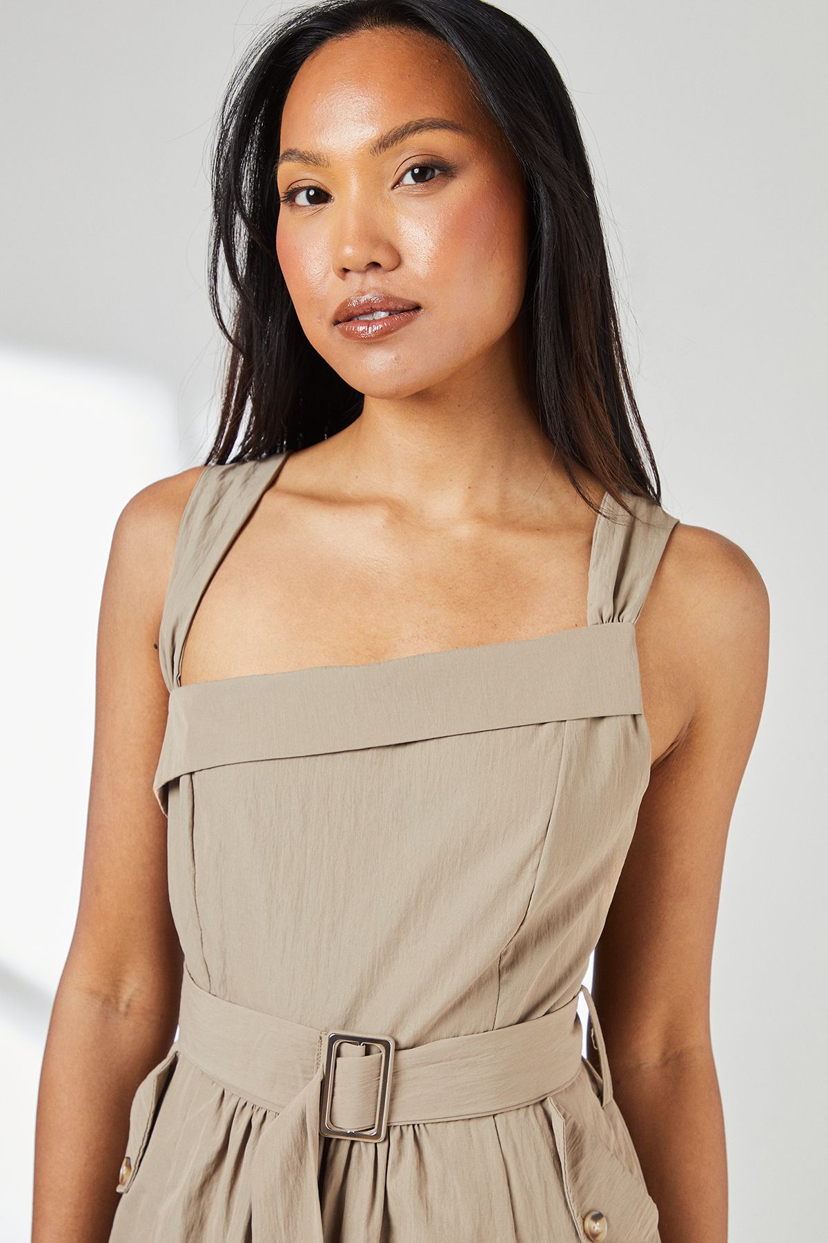 Principles Taupe Parachute Belted Midi Dress Taupe image 4