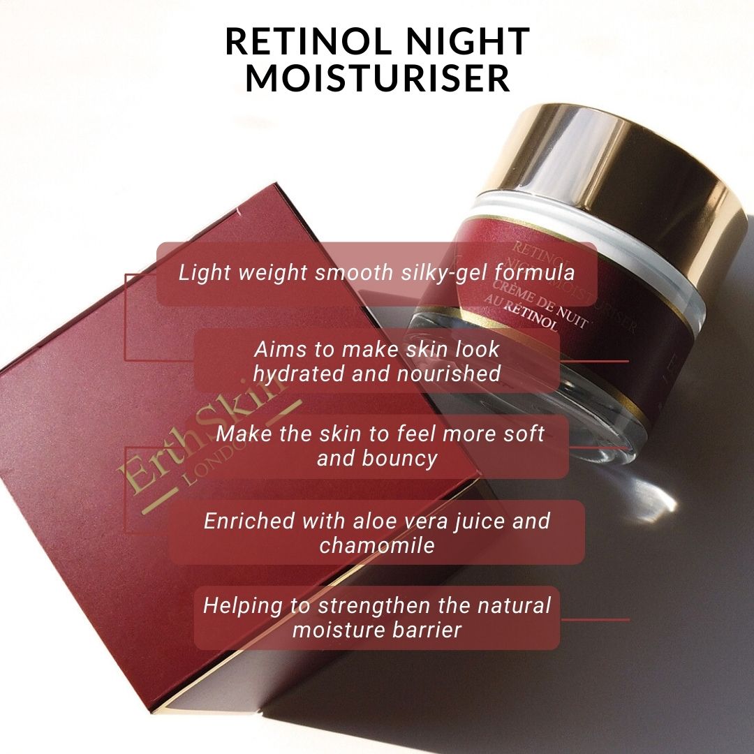 Erth Skin London Erth Skin London- Retinol Anti-Wrinkle Night Moisturiser 50ml image 4