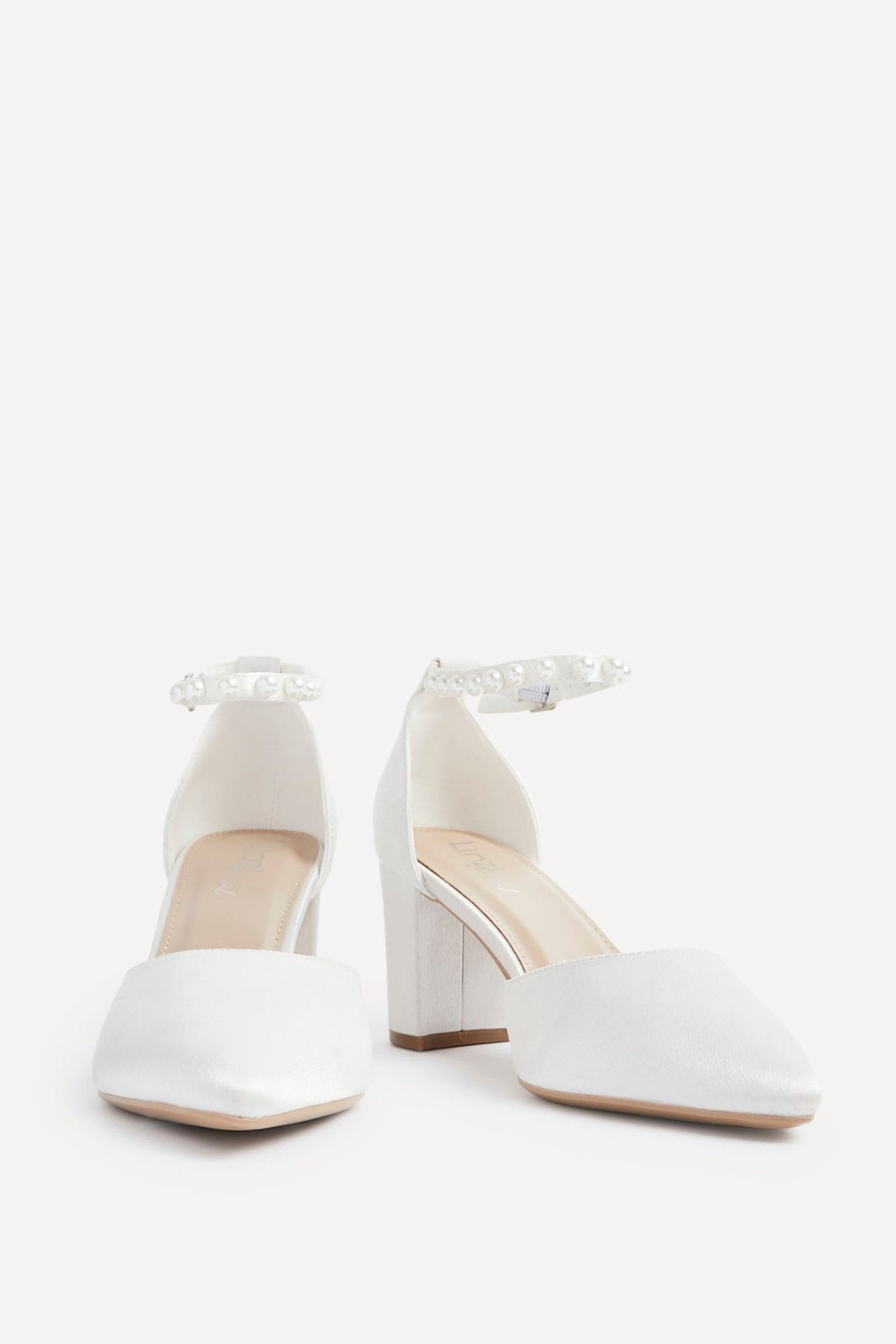 Linzi Elowen Bridal Wide Fit Ivory Satin Court Heel image 3