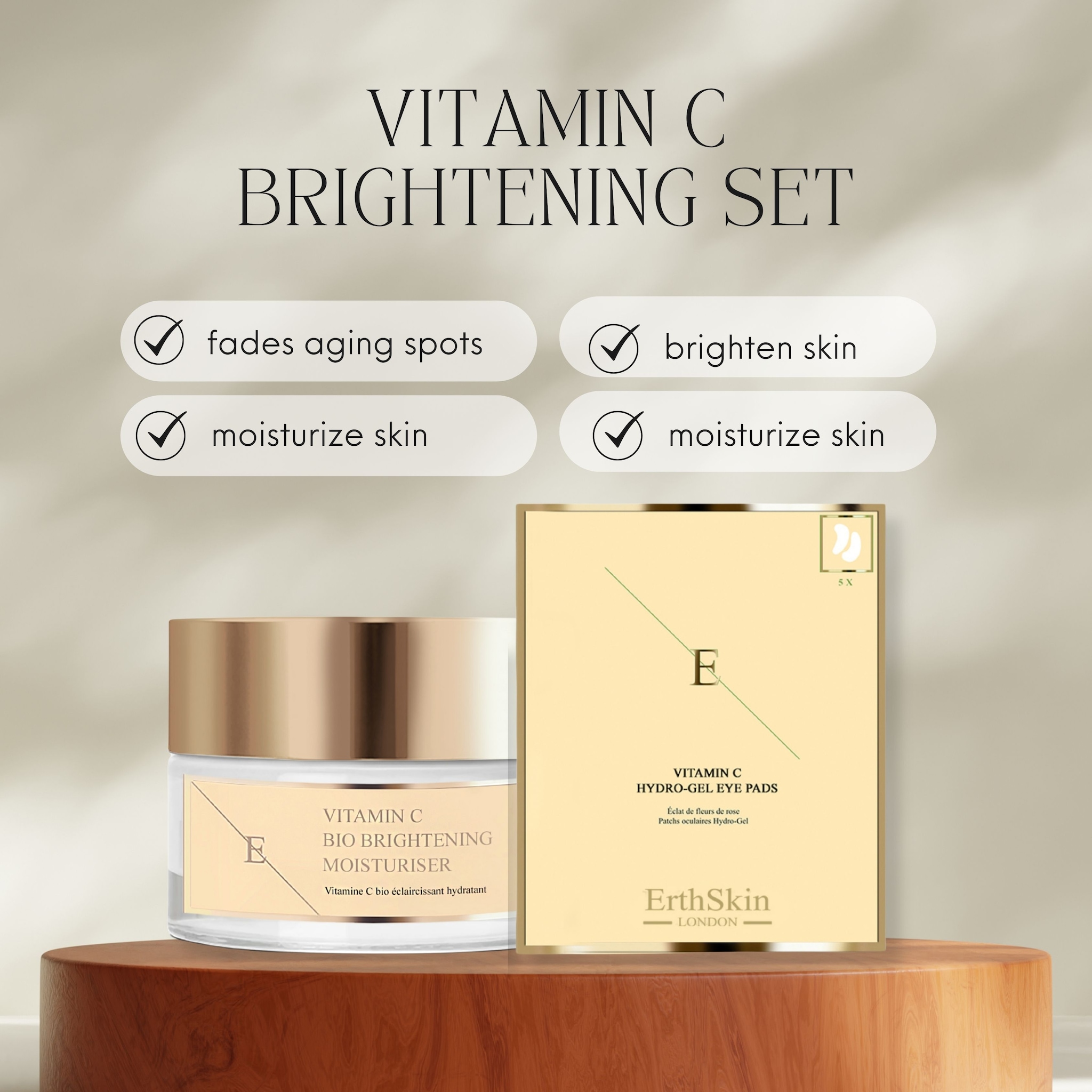Erth Skin London Vitamin C Glow Kit: Vitamin C Bio Moisturizer 50ml + Hydrogel Eye Pads image 8