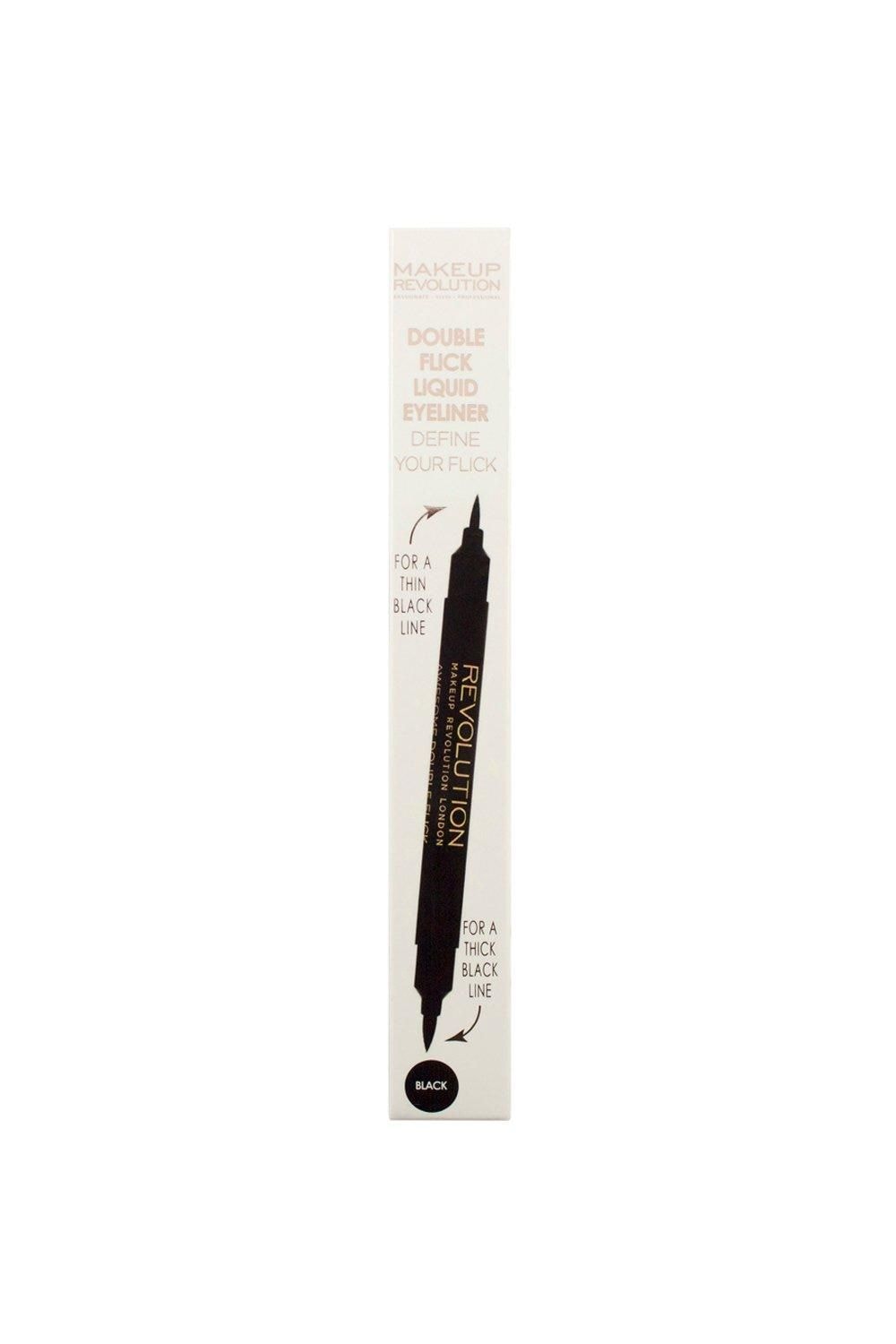 Revolution Thick & Thin Dual Liquid Eyeliner - Black Multi image 1