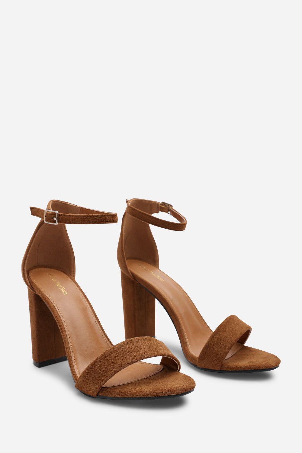 Where's That From 'Skye' Strappy Block Heels With Buckle Suede image 5