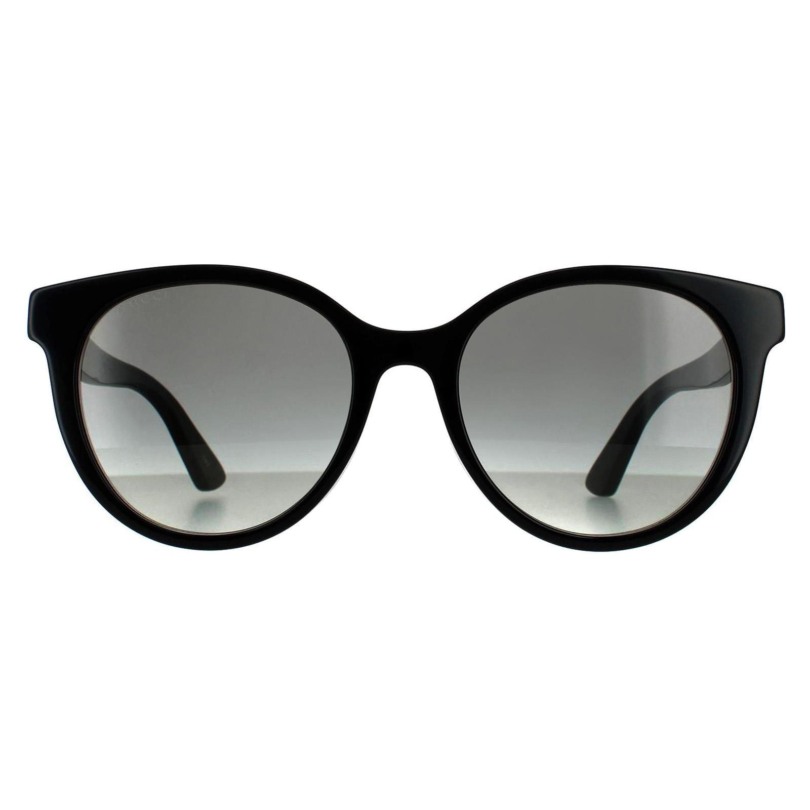 Gucci Round Black Grey Gradient Sunglasses