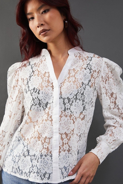 Warehouse Lace Yoke Shirt