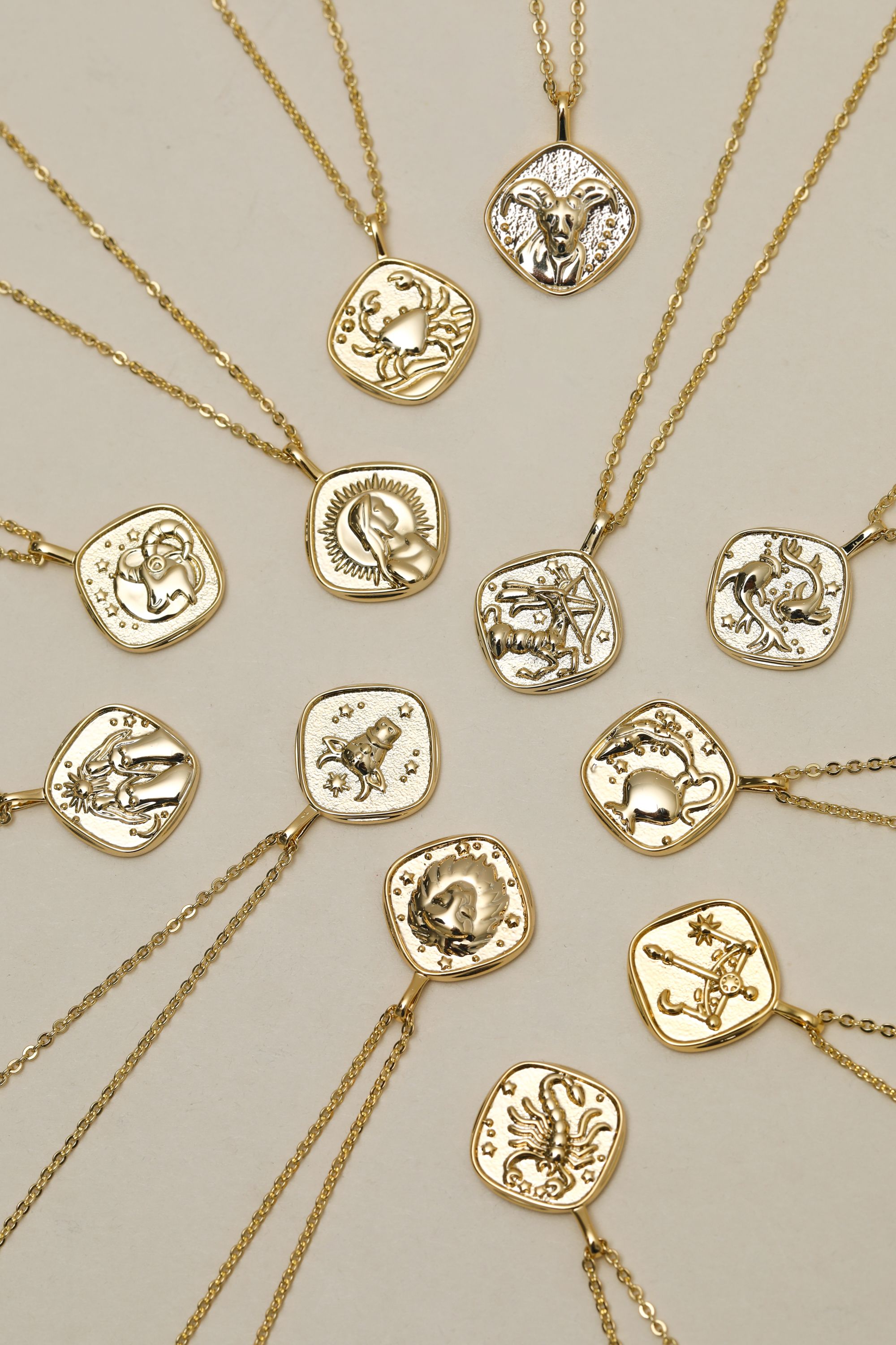 Jon Richard Gold Plated Molten Horoscope Pendant - Capricorn image 2