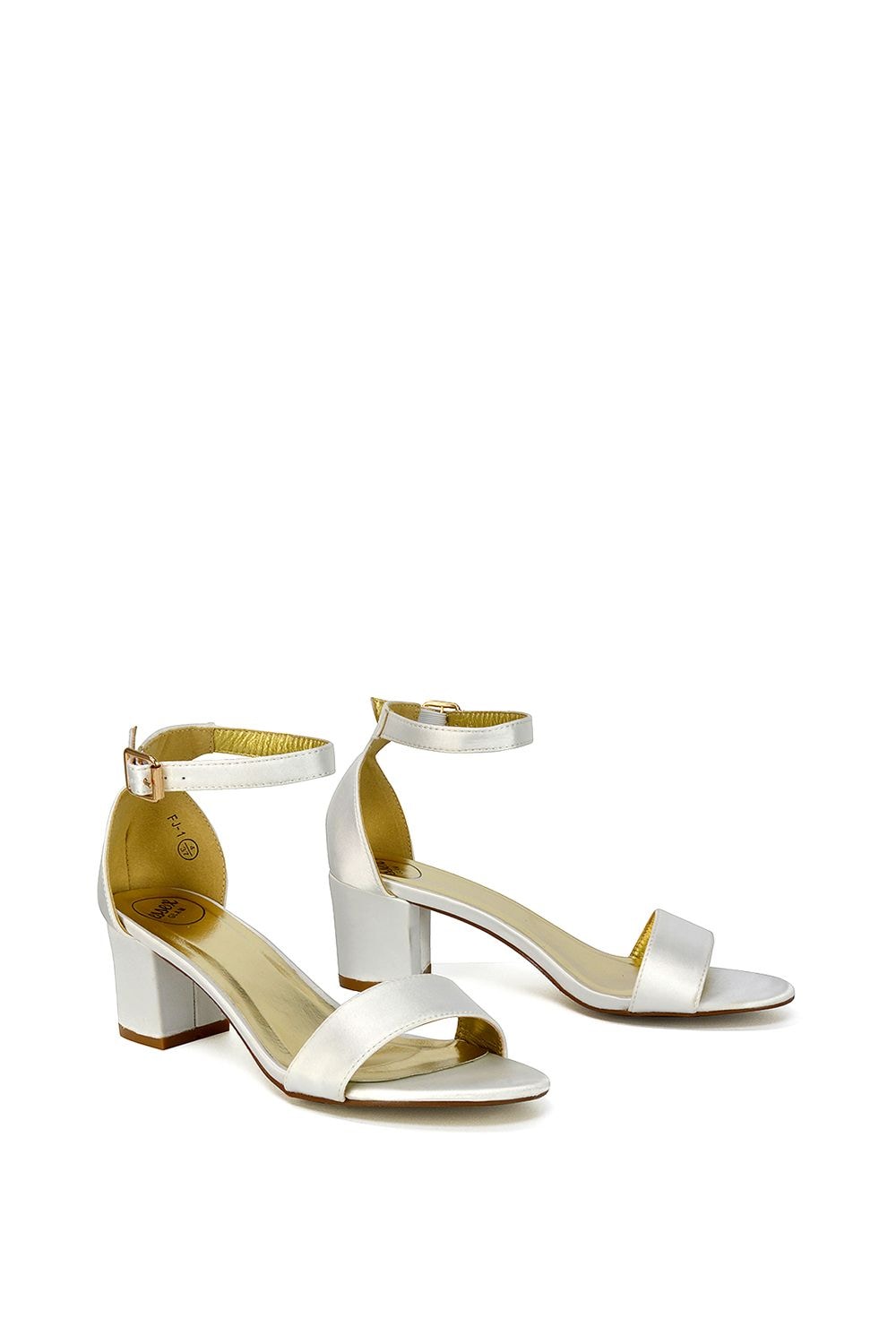 XY London 'Rita' Buckle Up Ankle Strap Low Mid-Block High Heel Sandals image 5