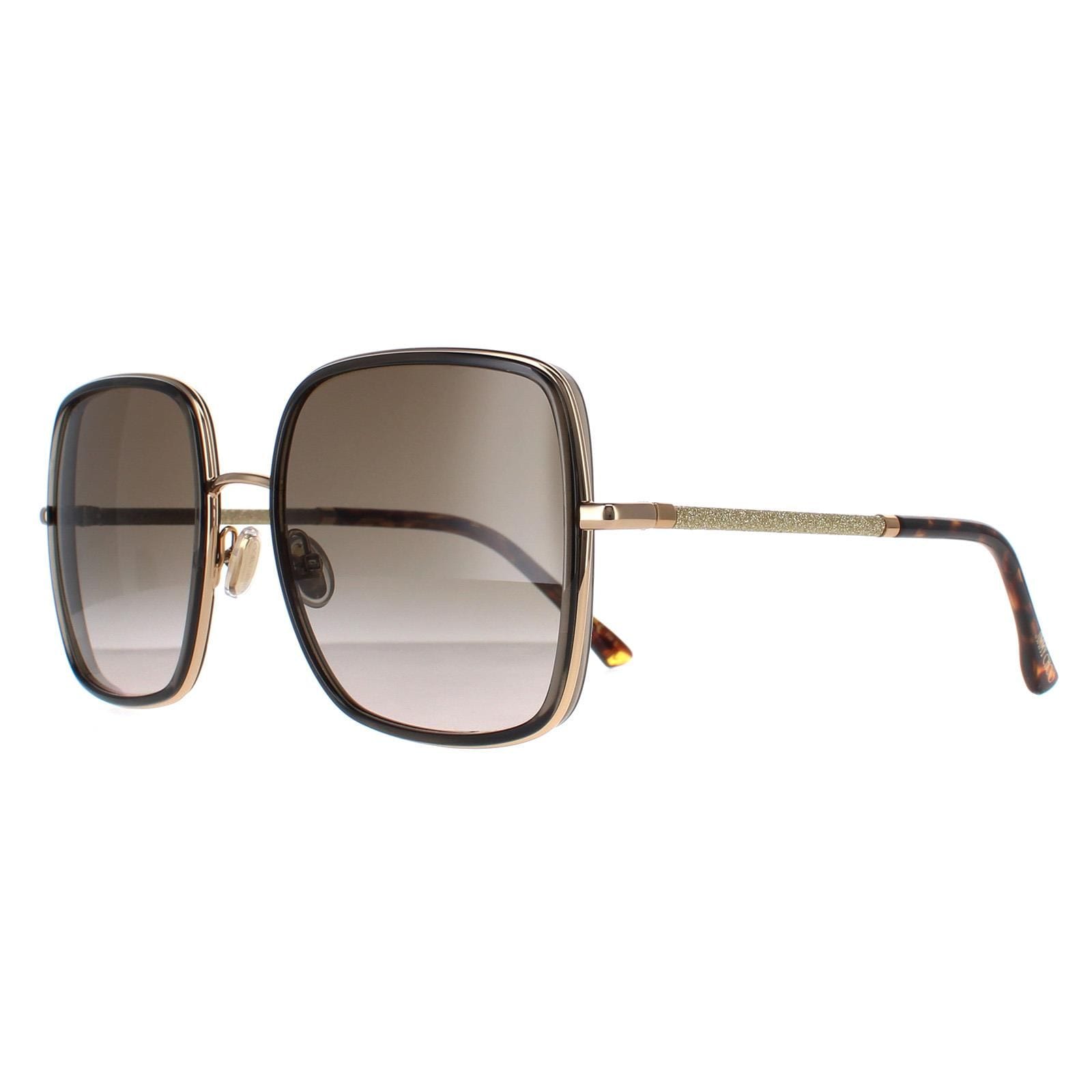 Jimmy Choo Square Gold Brown Brown Gradient JAYLA/S image 2