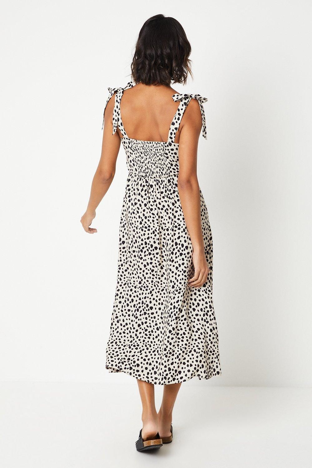 Dorothy Perkins Animal Tie Shoulder Midi Dress Animal image 3