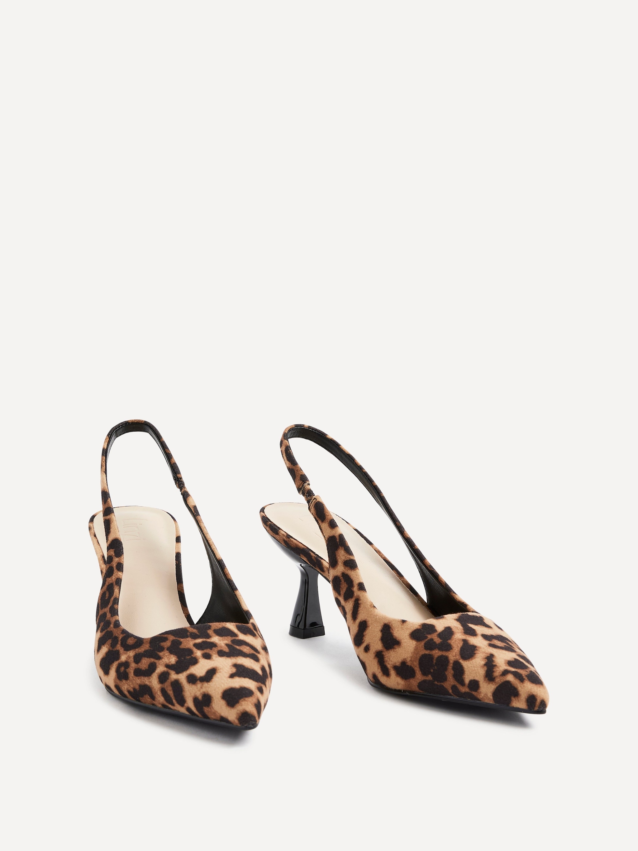 Linzi Presley Leopard Print Sling Back Low Court Heel image 3