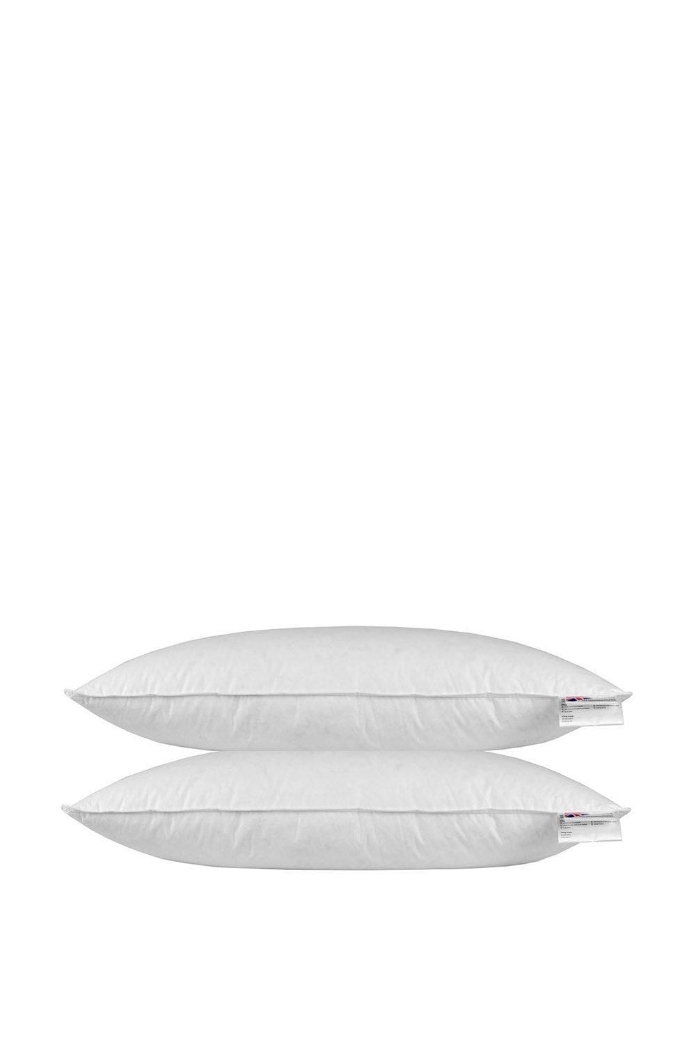 Homescapes Goose Feather & Down Euro Continental Pillow Pair - 40cm x 80cm image 1