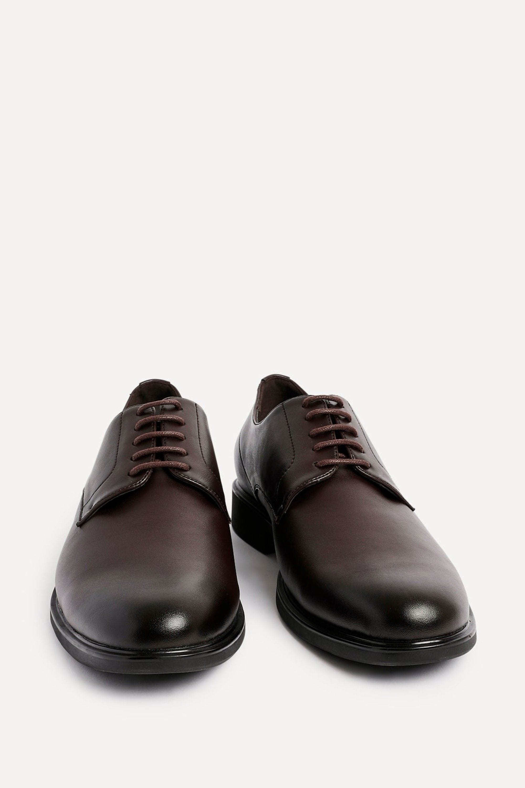 Linzi Angelo Mens Dark Brown Faux Leather Lace-Up Shoes image 3