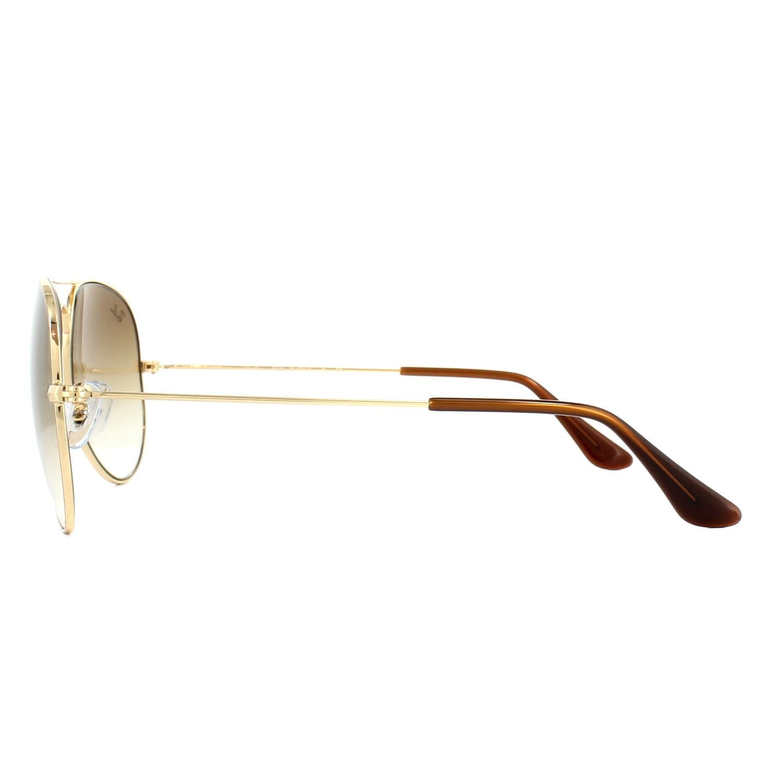 Ray-Ban Aviator Gold Brown Gradient Aviator 3025 Sunglasses image 3