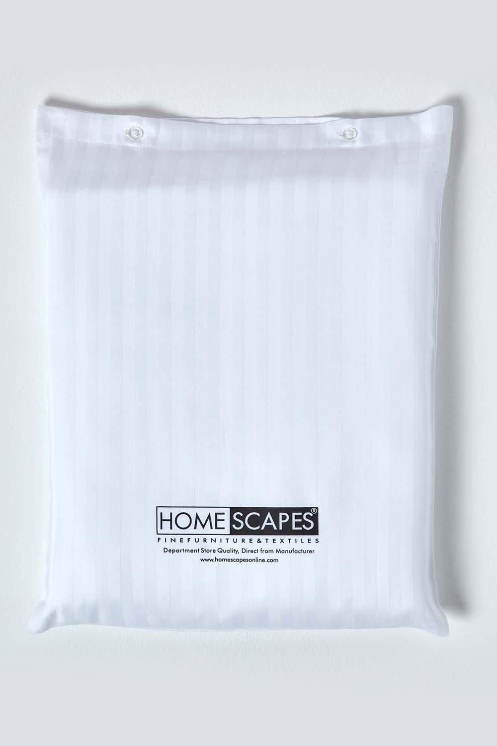 Homescapes Egyptian Cotton Satin Stripe Flat Sheet 330 Thread Count image 5